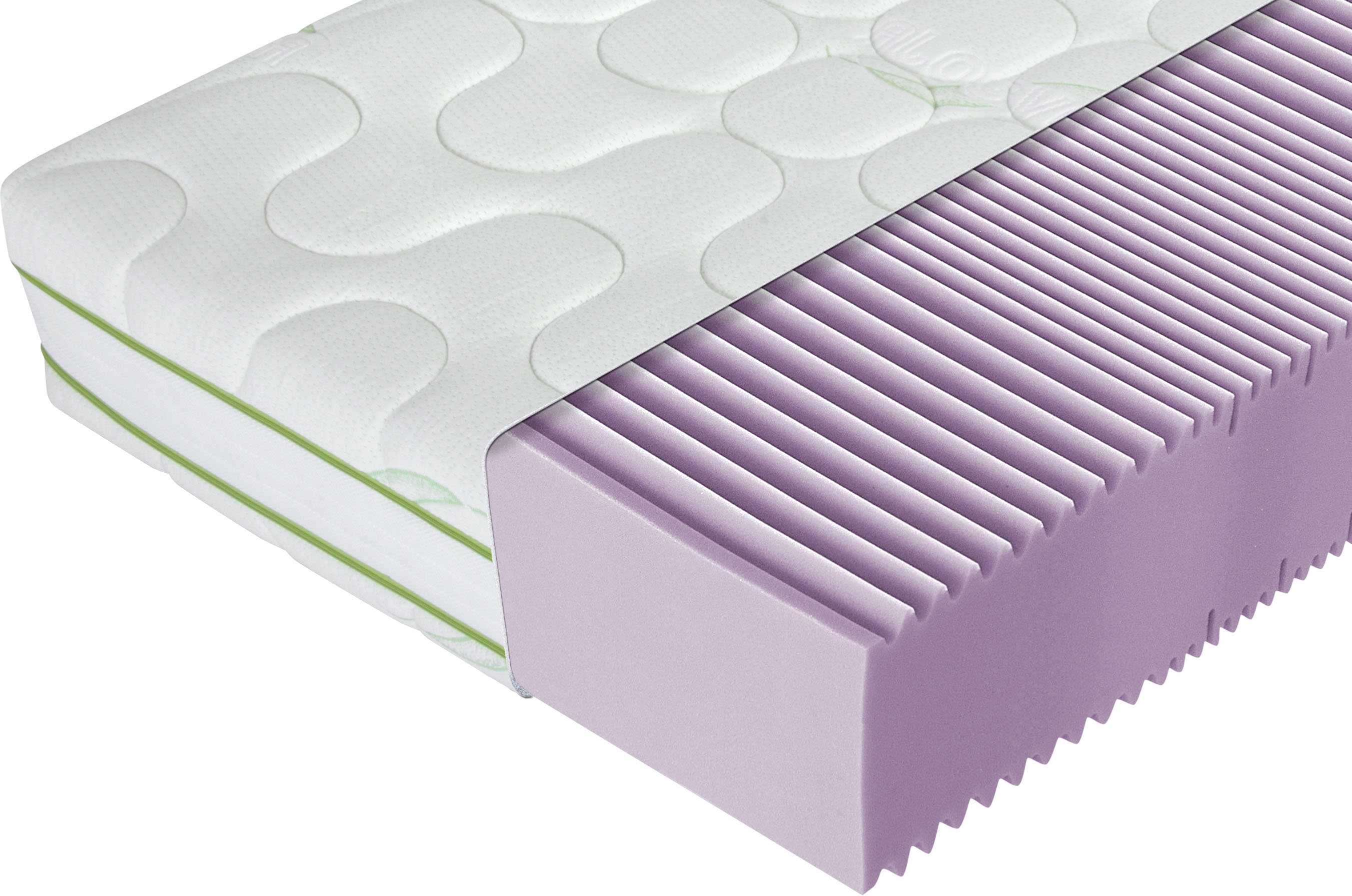 Thumbnail - alina Kaltschaummatratze "Harmonie KS 24" 27 cm hoch 1 Stk. tlg. In 4 Härtegraden erhältlich - Bezug mit Aloe Vera vered...