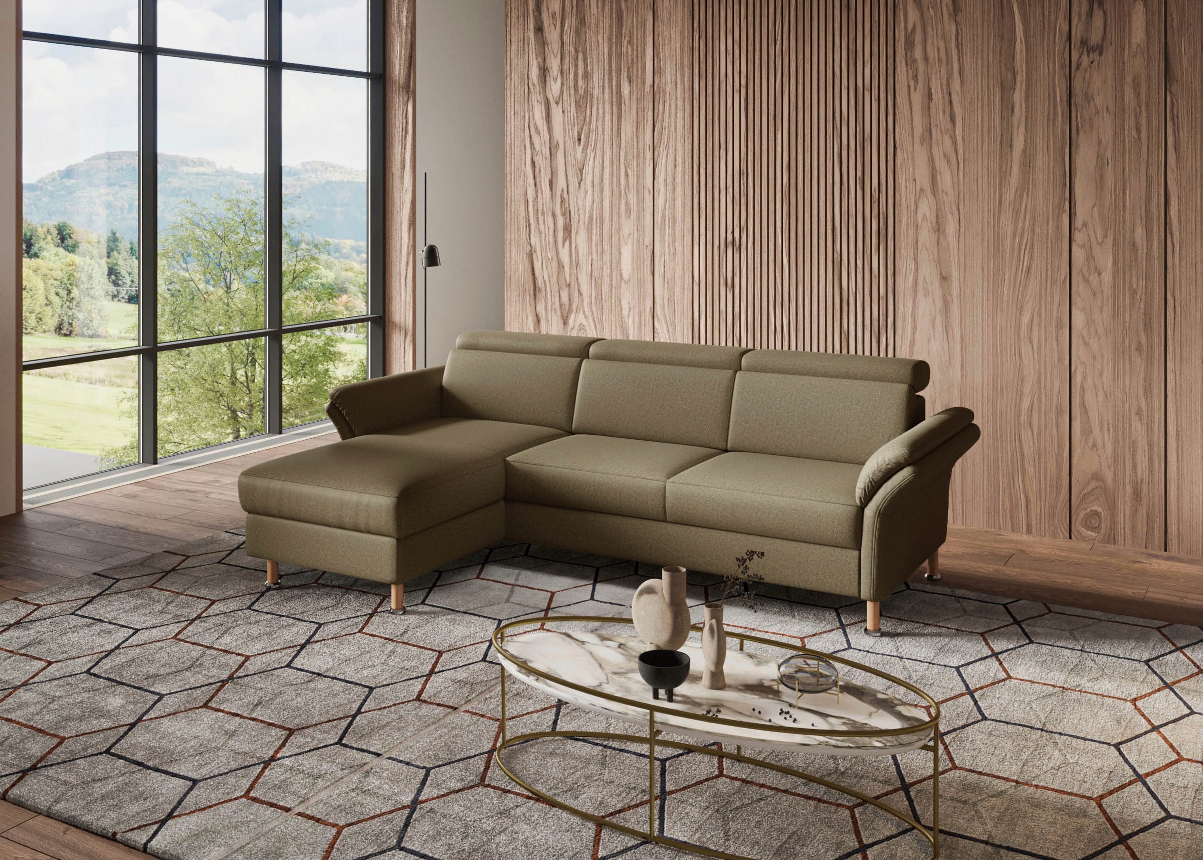 Home affaire "Calypso L-Form" mit motorischen Funktionen im Sofa und Recami günstig online kaufen