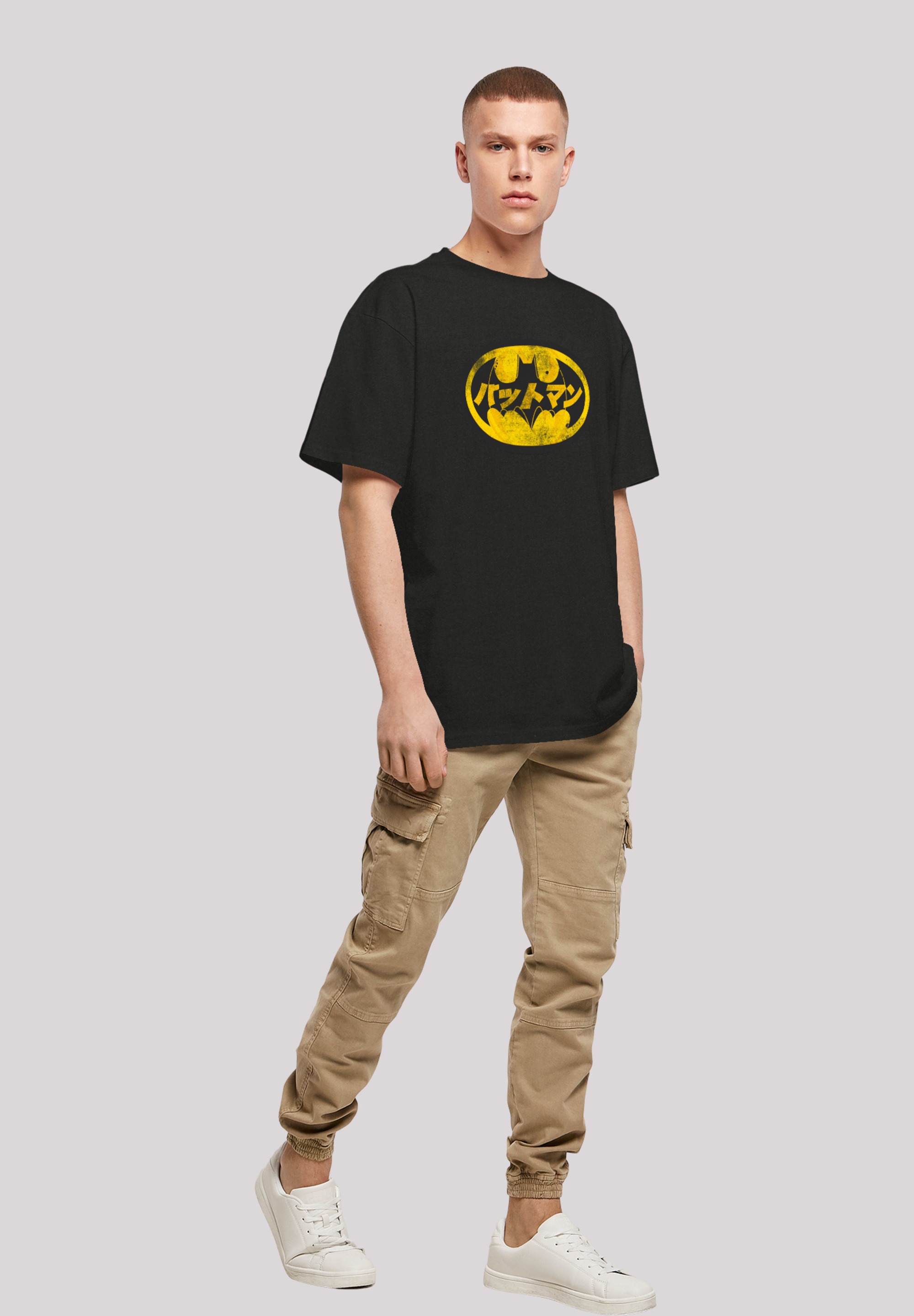 F4NT4STIC T-Shirt »DC Comics Batman Japanese Logo Yellow«, Print
