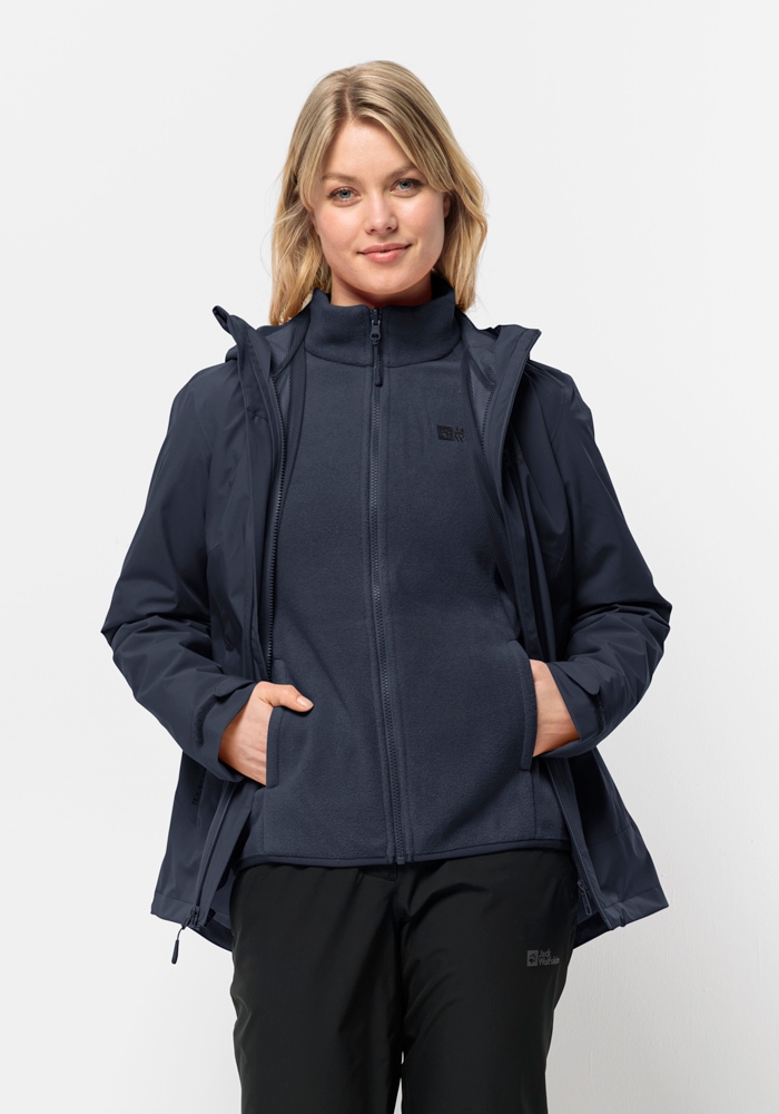 Jack Wolfskin 3-in-1-Funktionsjacke "MOONRISE 3IN1 JKT W", mit Kapuze