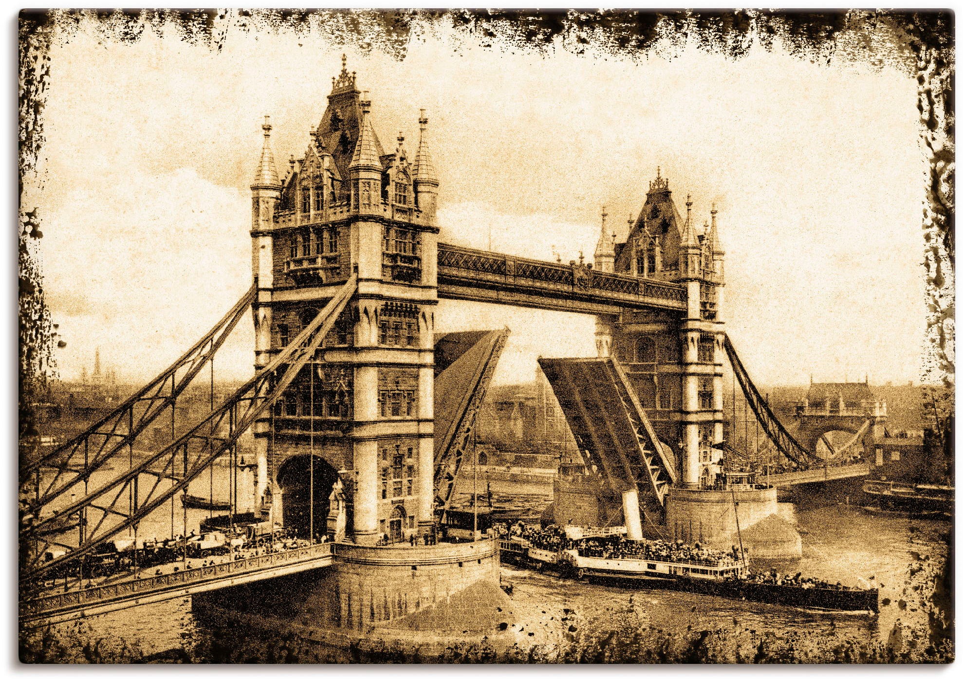 Artland Wandbild »Tower Bridge - London«, Brücken, (1 St.), als Leinwandbild,  Wandaufkleber oder Poster in versch. Größen kaufen | BAUR