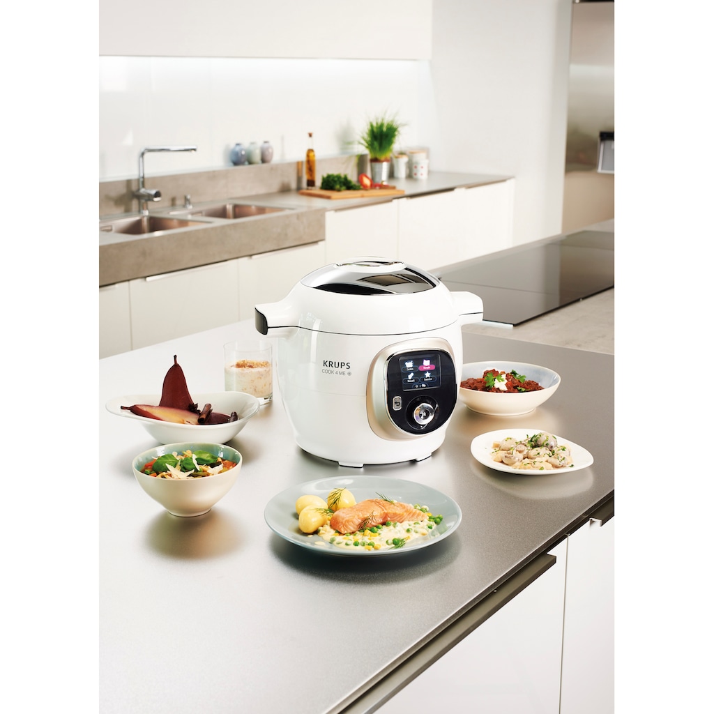 Krups Multikocher »CZ7101 Cook4Me +«, 6L Kapazität, digitale Rezepte, Schnellkochtopf, Dampfgaren, Anbraten