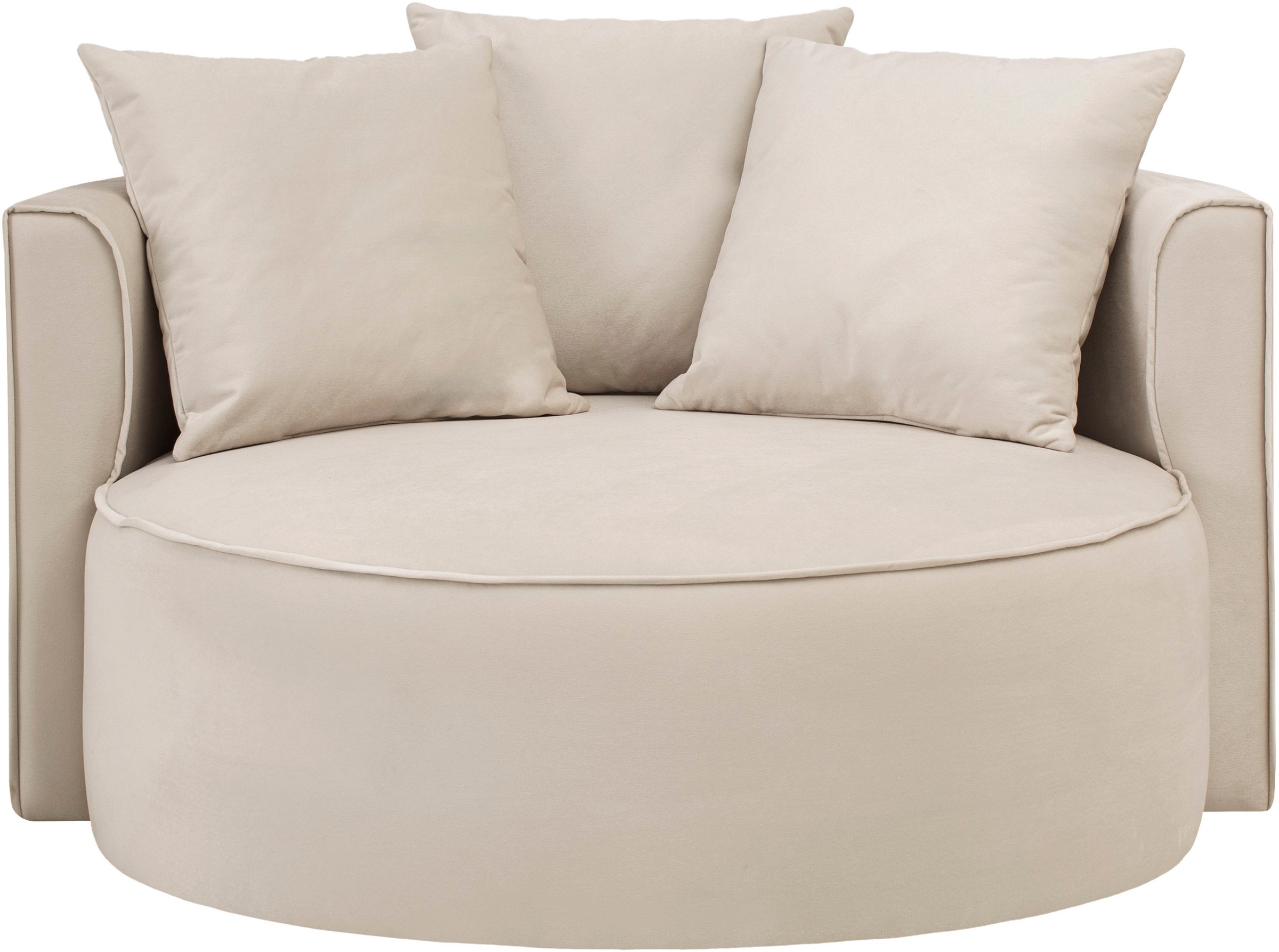 LeGer Home by Lena Gercke XXL-Sessel "ISALIE Samtoptik, Lesesessel, Loveseat, inklusive Zierkissen" extra große Sitzfläche, optional mit Hocker, 3 Bezugsstoffe