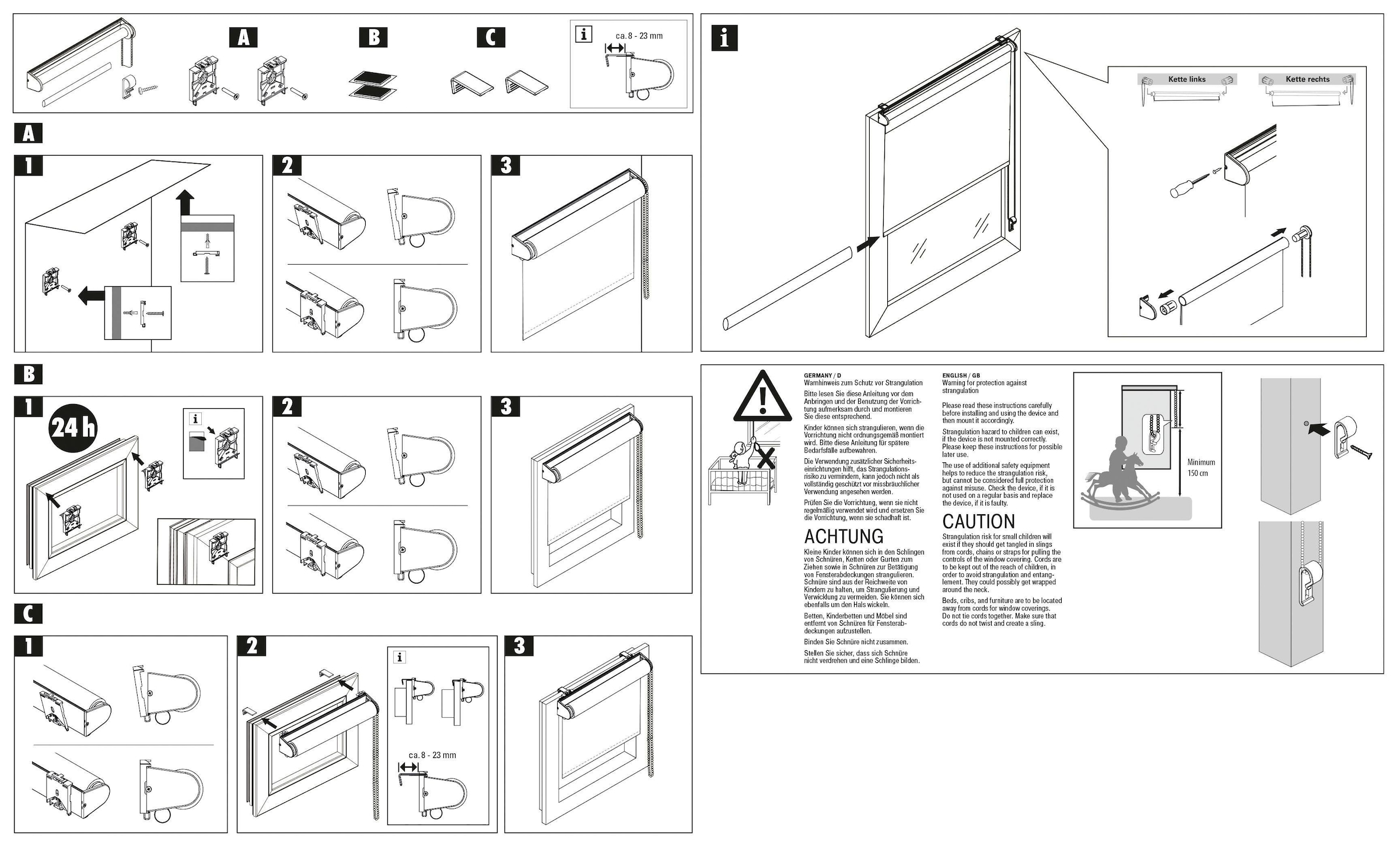 Seitenzugrollo Bohren, / freihängend, Lichtschutz, ohne möglich Schraubmontage »Rollo kaufen WOHNIDEE-Kollektion Tageslicht«, Klebemontage | BAUR