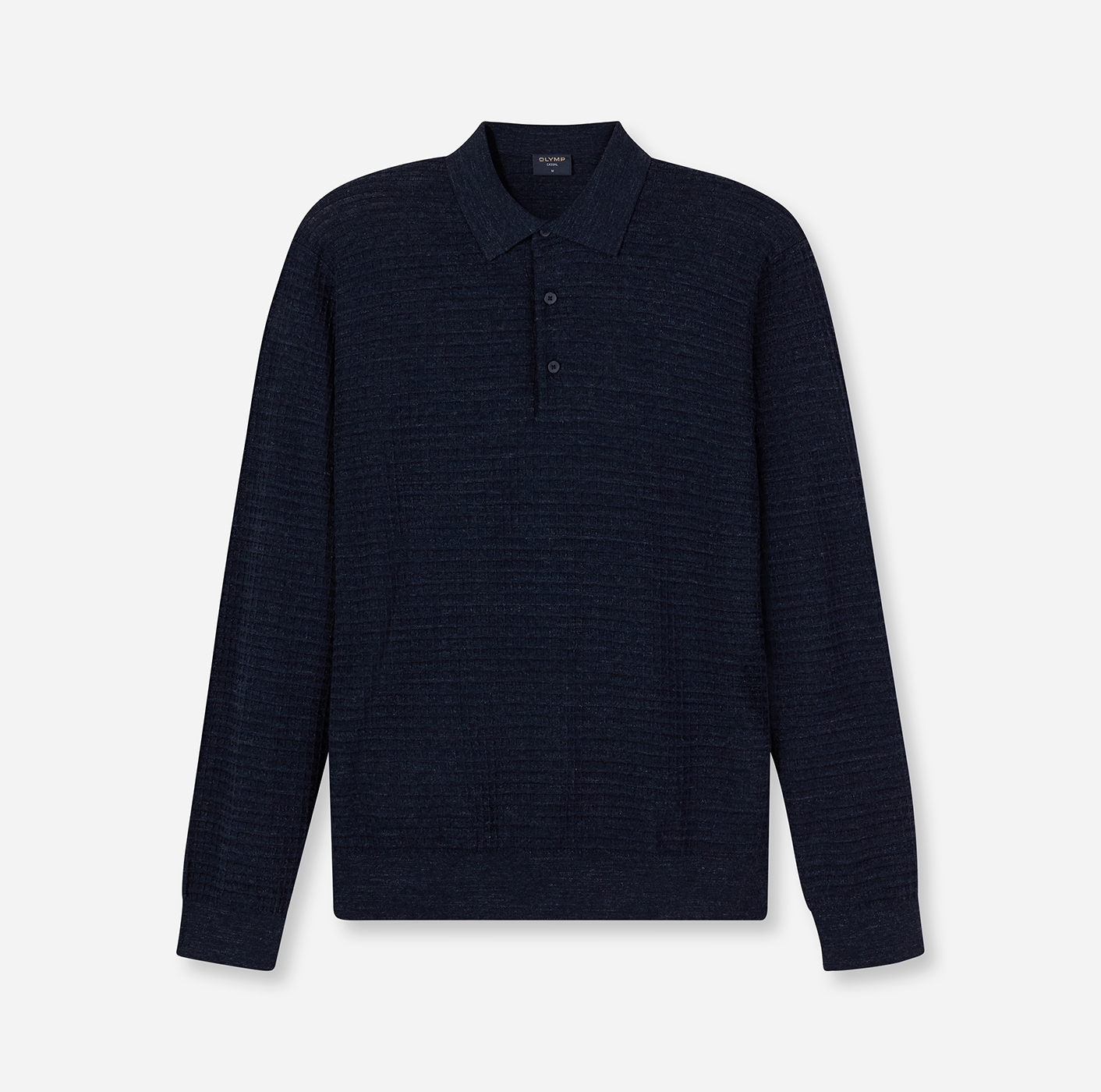 OLYMP Polokragenpullover strukturiert, normale Passform