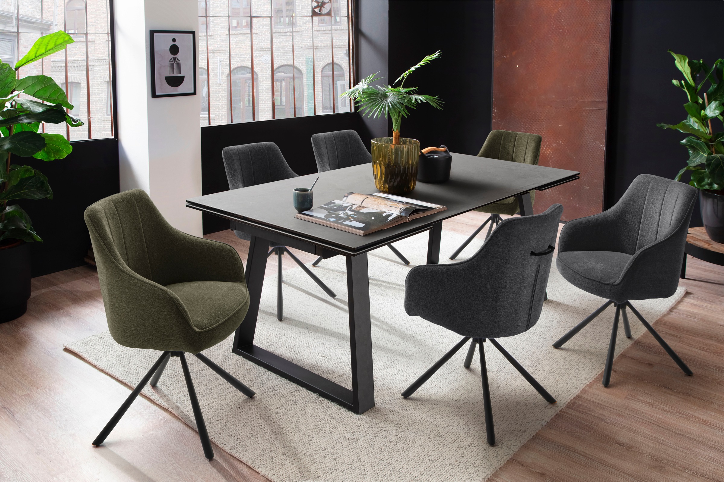 MCA furniture Esszimmerstuhl "KASAMA" () (2er-Set), 180 drehbar, Belastbark günstig online kaufen