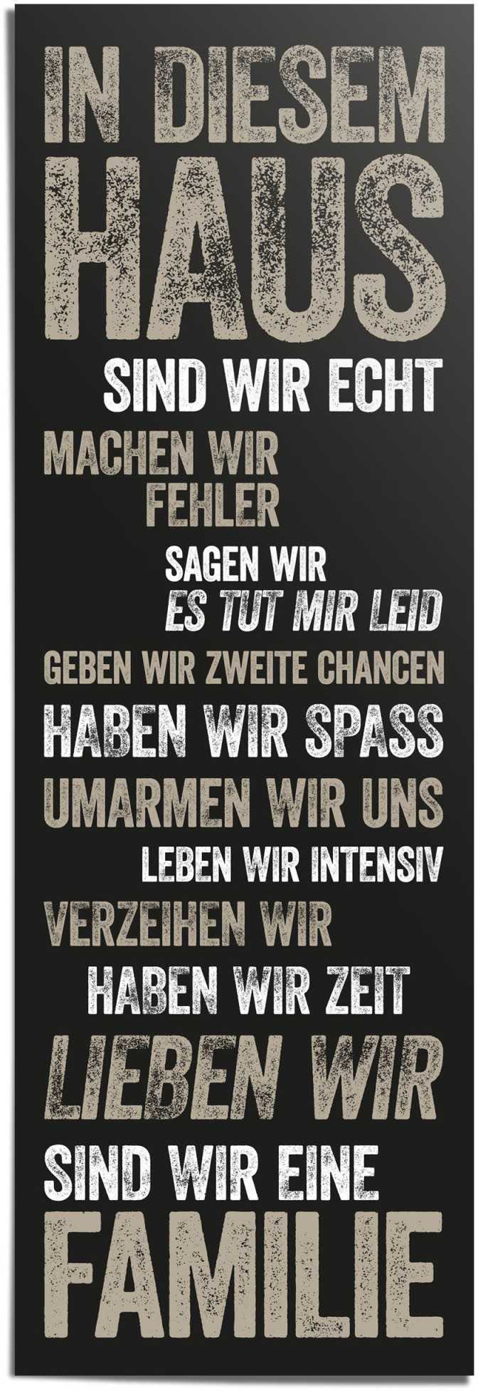 Reinders Poster "In diesem Haus" 1 Stk. tlg. günstig online kaufen