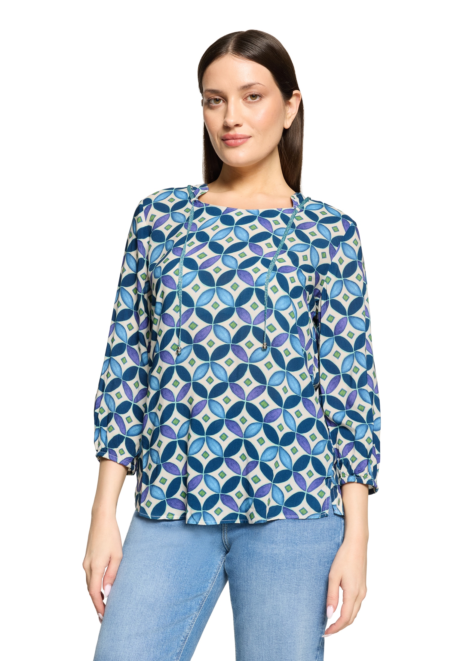 Cartoon Shirtbluse "Damen mit Schnürung" günstig online kaufen