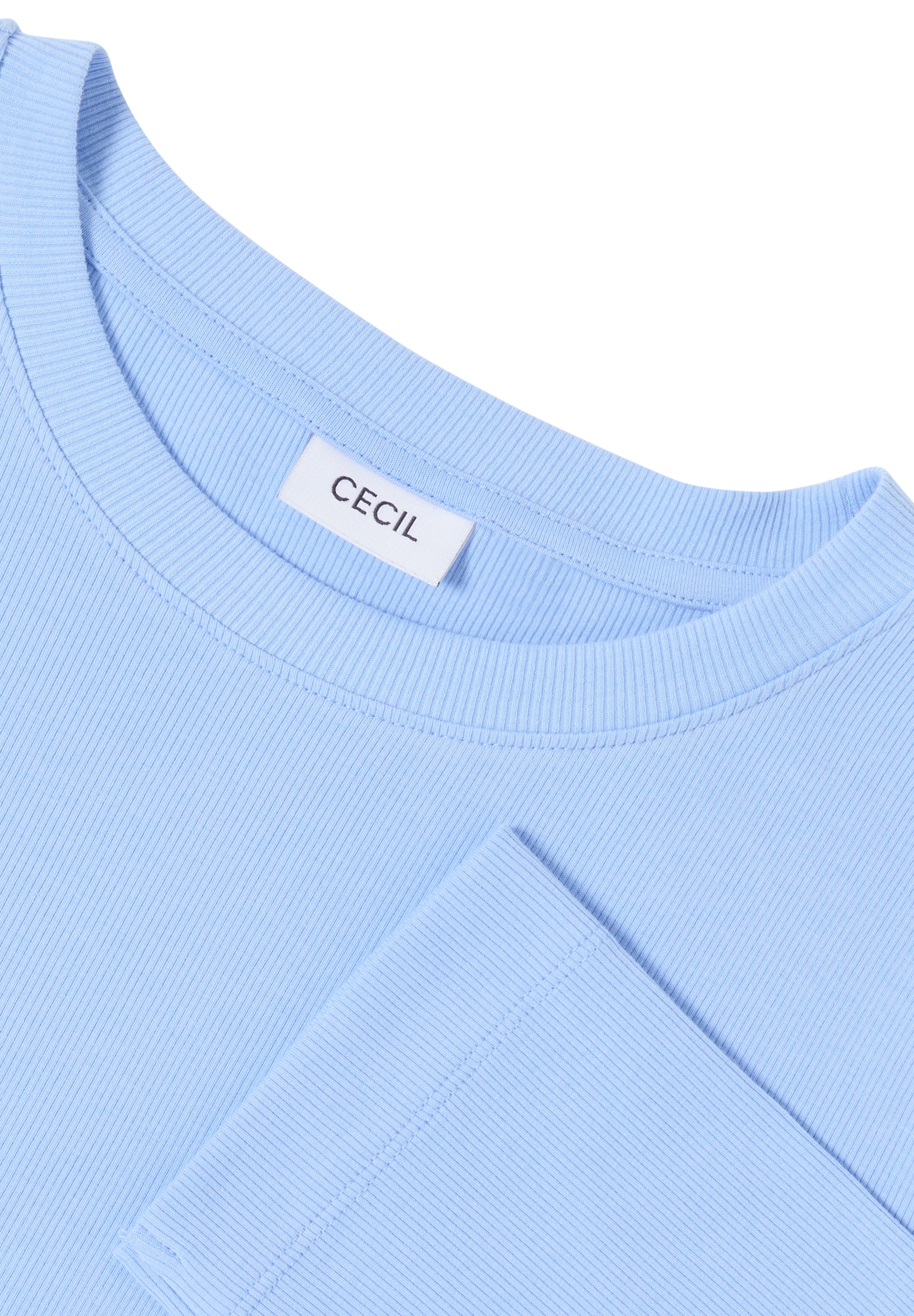 Cecil Rundhalsshirt, aus Baumwolle mit Stretchante