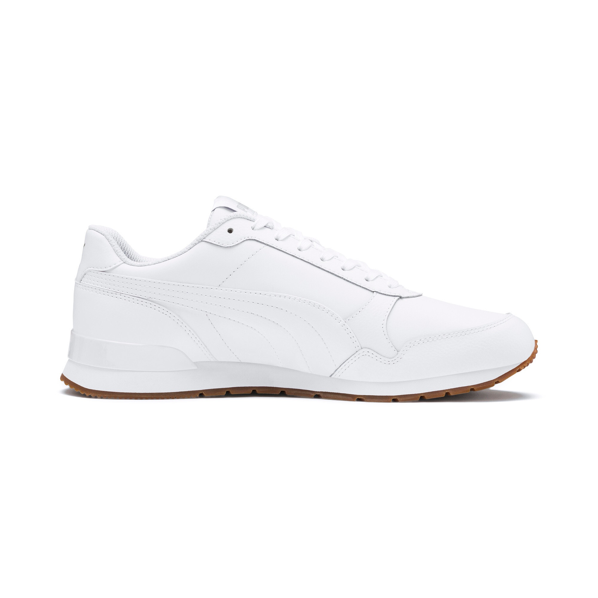 Sneaker PUMA "ST RUNNER V2 FULL L", Damen, Gr. 38, puma weiß, gray violet, Leder, Schuhe Sneaker, mit Schnürverschluss, mit SOFTFOAM+ Dämpfungstechnologie, aus Leder 2
