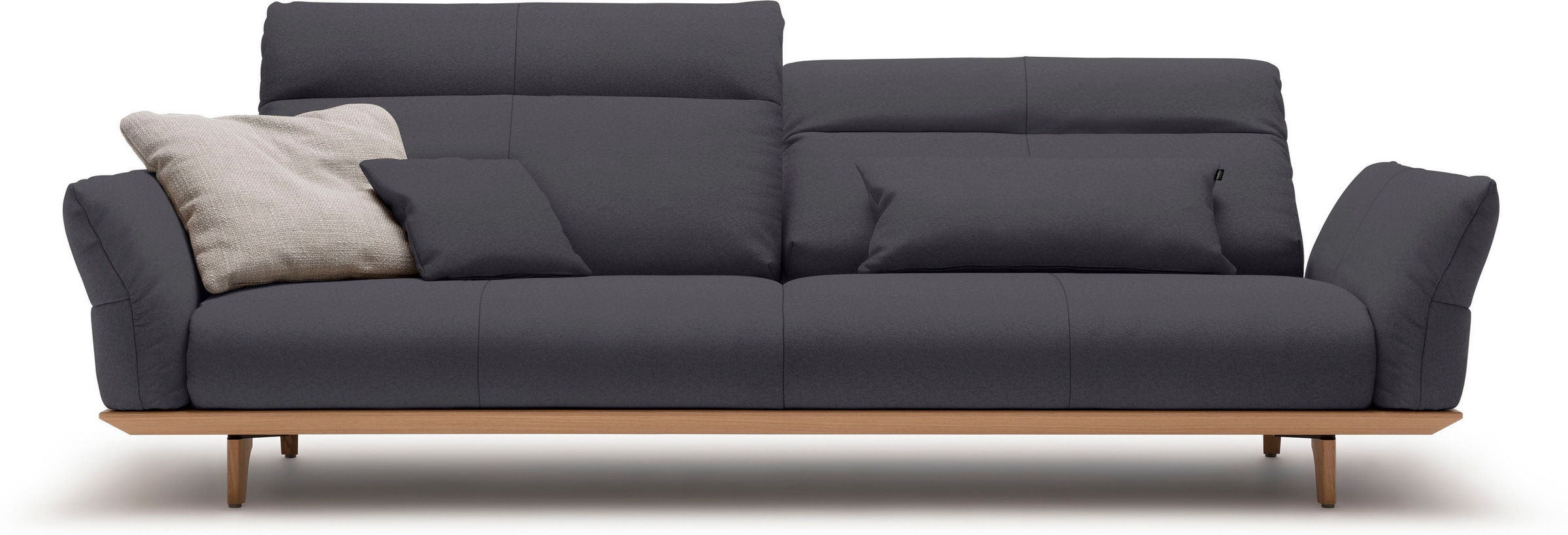 Creation BY ROLF BENZ 4-Sitzer "CR.460 Designsofa, erstklassiger Sitzkomfort, verst. Rückenlehne" Sockel in Eiche, Füße Eiche natur, Breite 248 cm