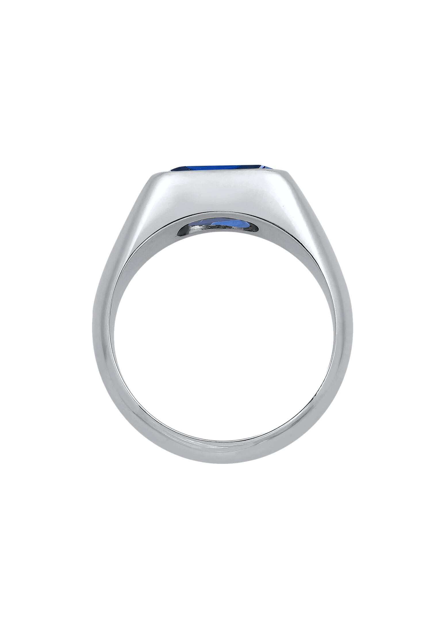 Elli Premium Siegelring »Ring Siegelring Saphir Dunkelblau 925 Sterling Silber«