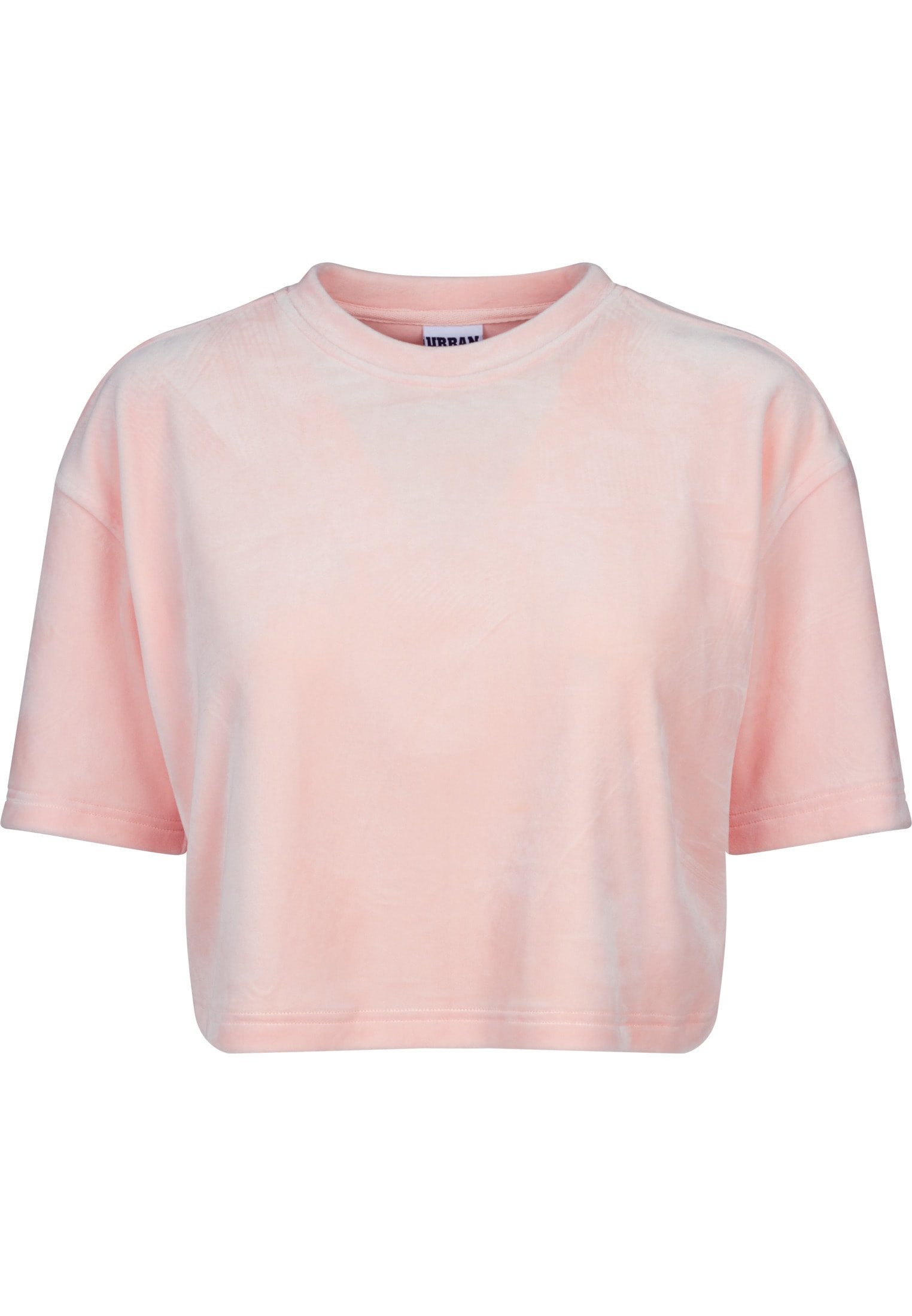 URBAN CLASSICS T-Shirt »Urban Classics Damen Ladies Velvet Short Kimono Tee«, (1 tlg.)