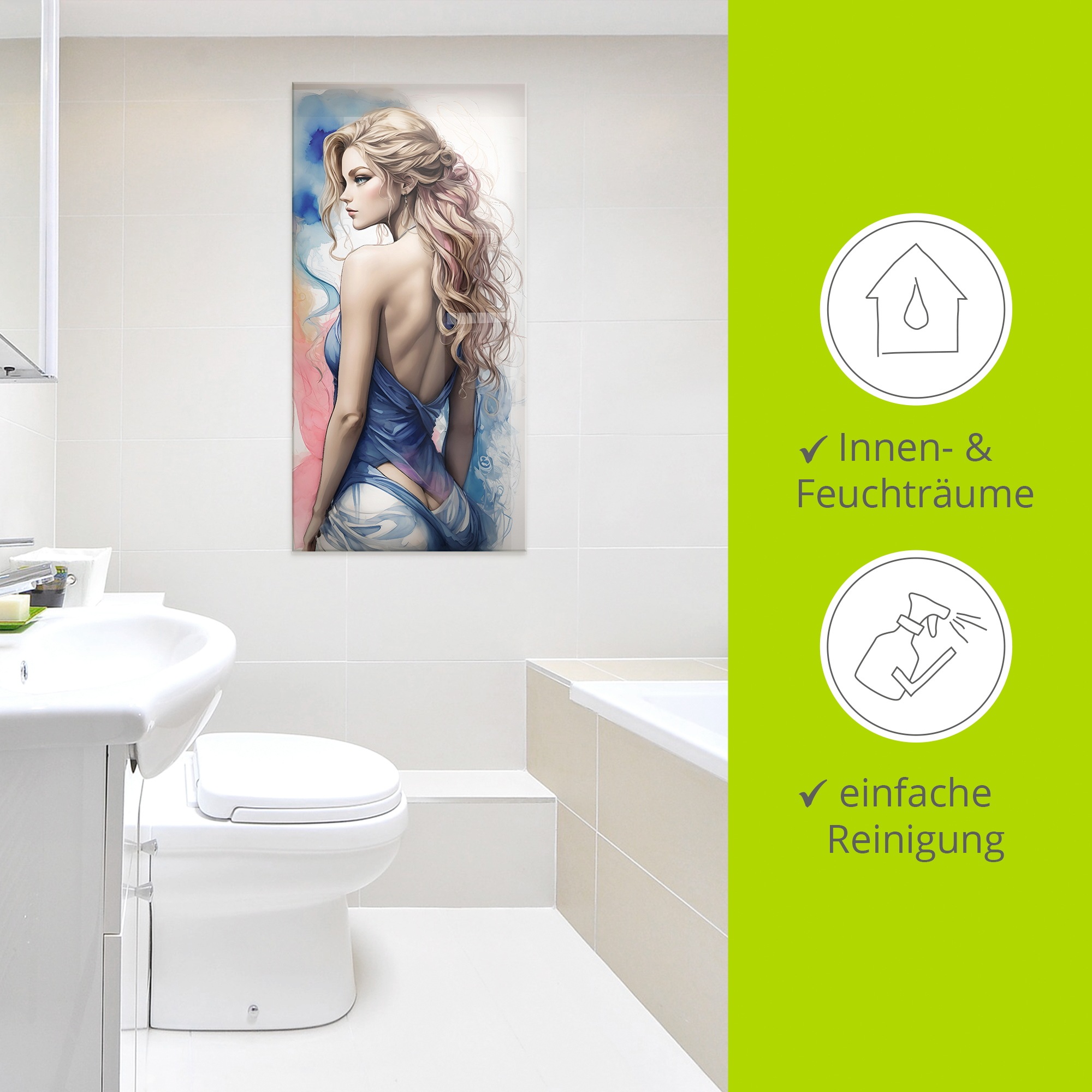 Artland Glasbild »Die Schönheit einer Frau V« Erotische Bilder 1 Stk. tlg. in verschiedenen Größen