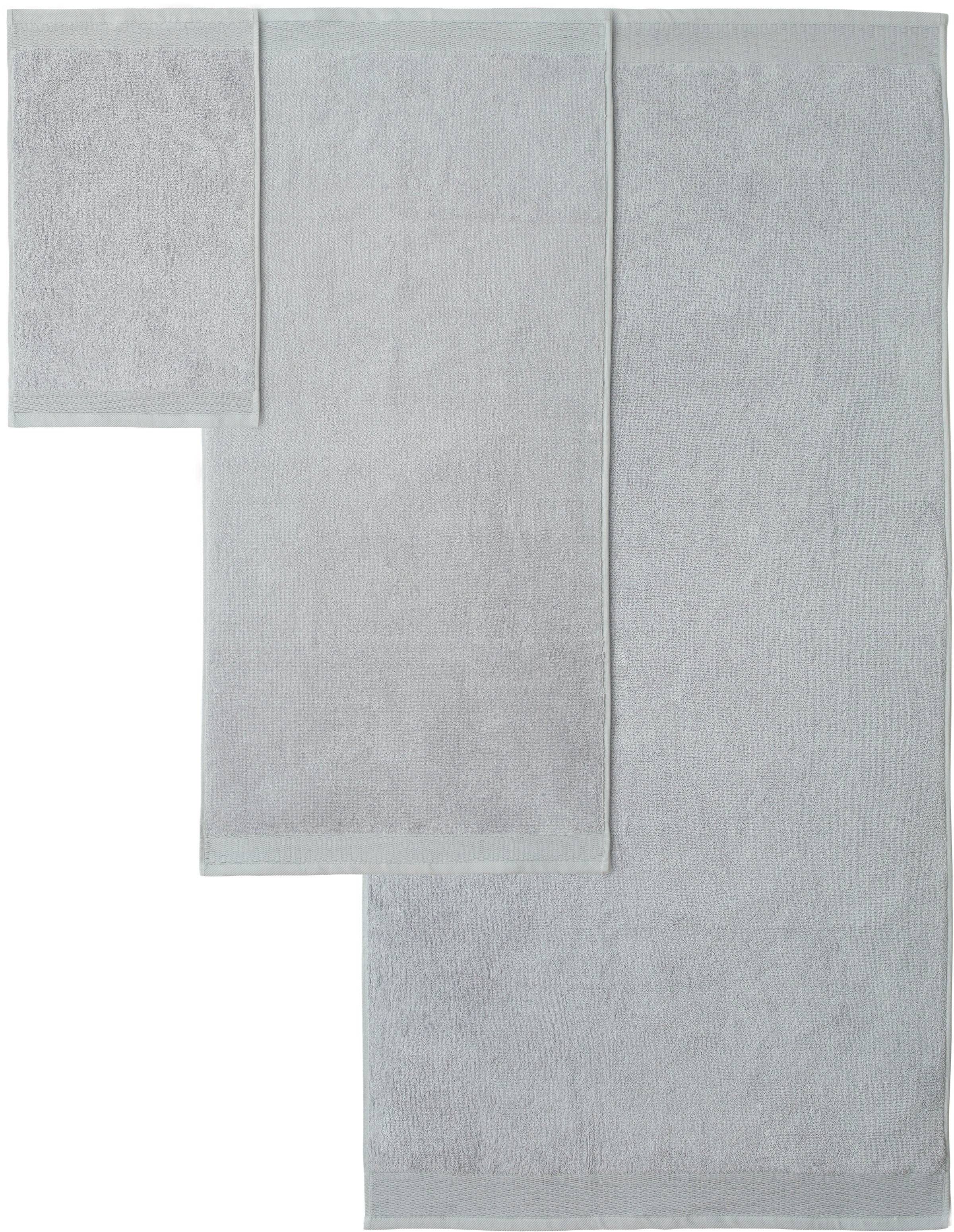 OTTO home Handtuch Set »Fenya, Premium Handtücher, 550 gr/m²«, Set, 6 tlg., Walkfrottier, Premium Handtücher mit Bordüre, Handtuch-Set, 100% Baumwolle
