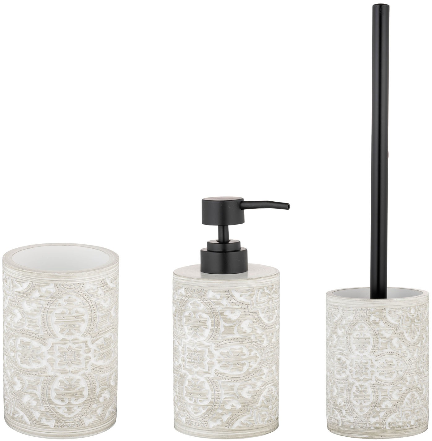 WENKO Badaccessoire-Set "Ortezzano" bestehend aus Seifenspender, WC-Garnitu günstig online kaufen