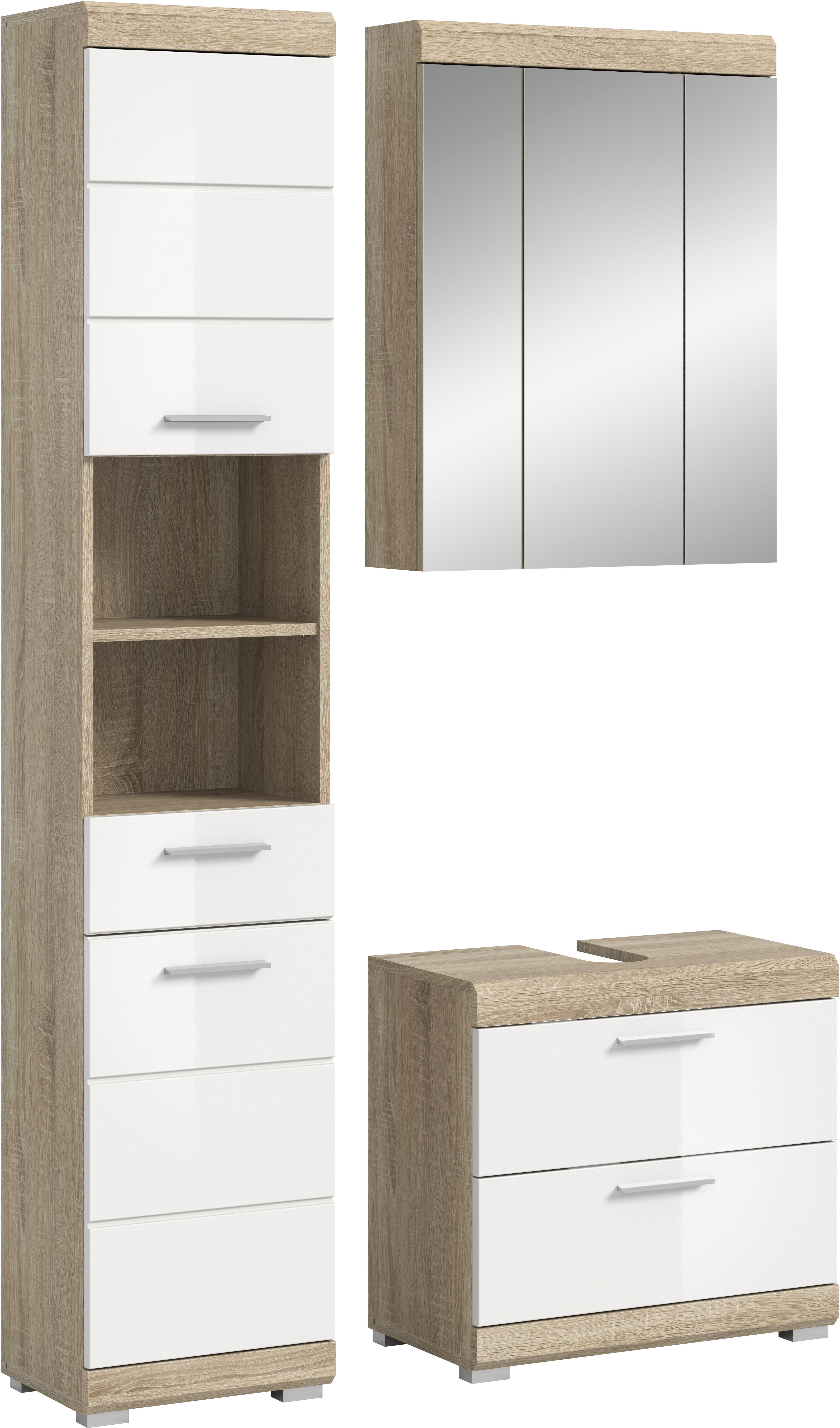 welltime Badmöbel-Set "SIENA, 3 teilig, bestehend aus:" Set, TOPSELLER, 3 Stk. tlg.
