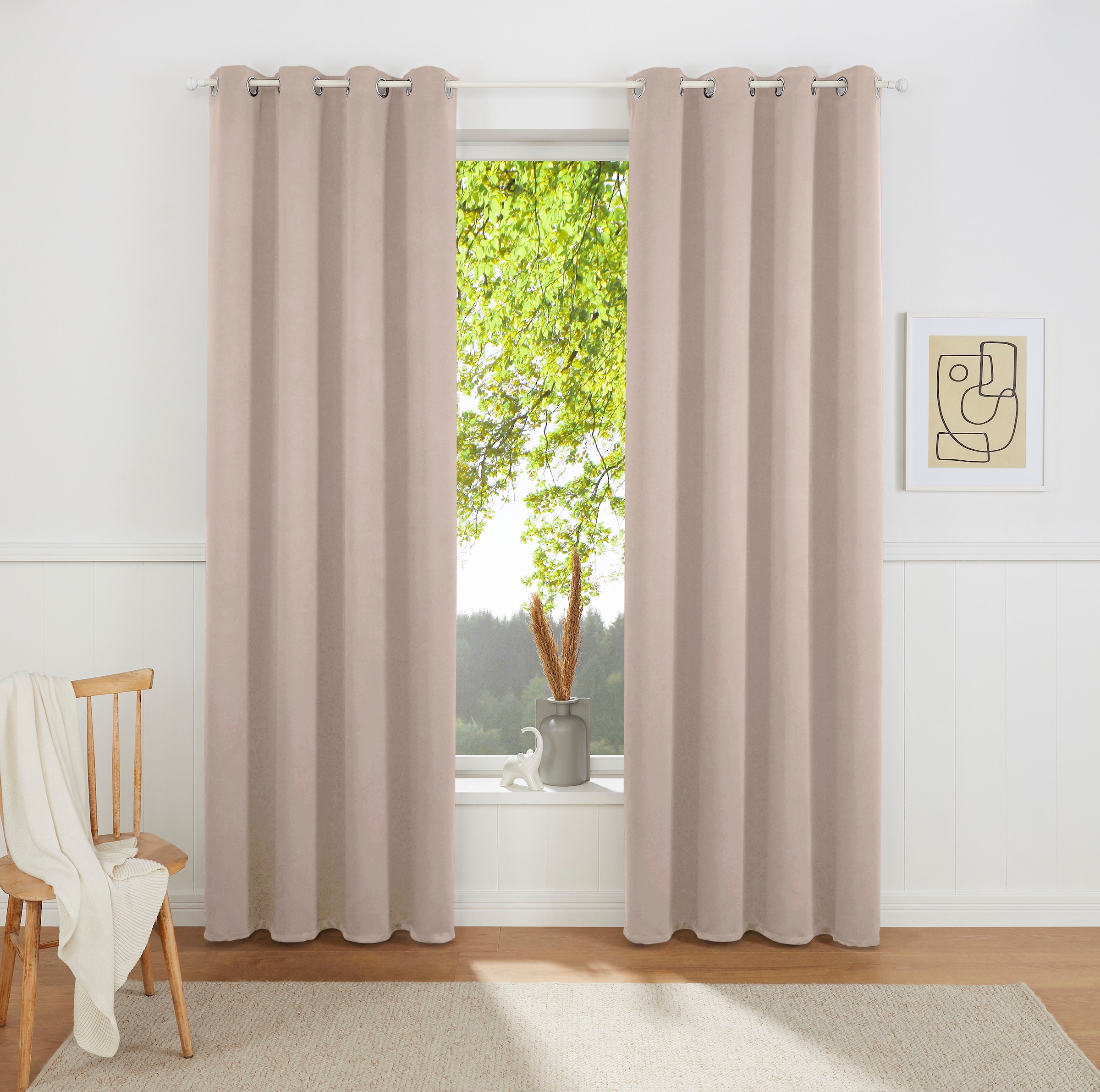 my home Vorhang »Sola«, (1 St.), Breite 130 cm und 270 cm, einfarbig,  Verdunkelung, Überbreite | BAUR