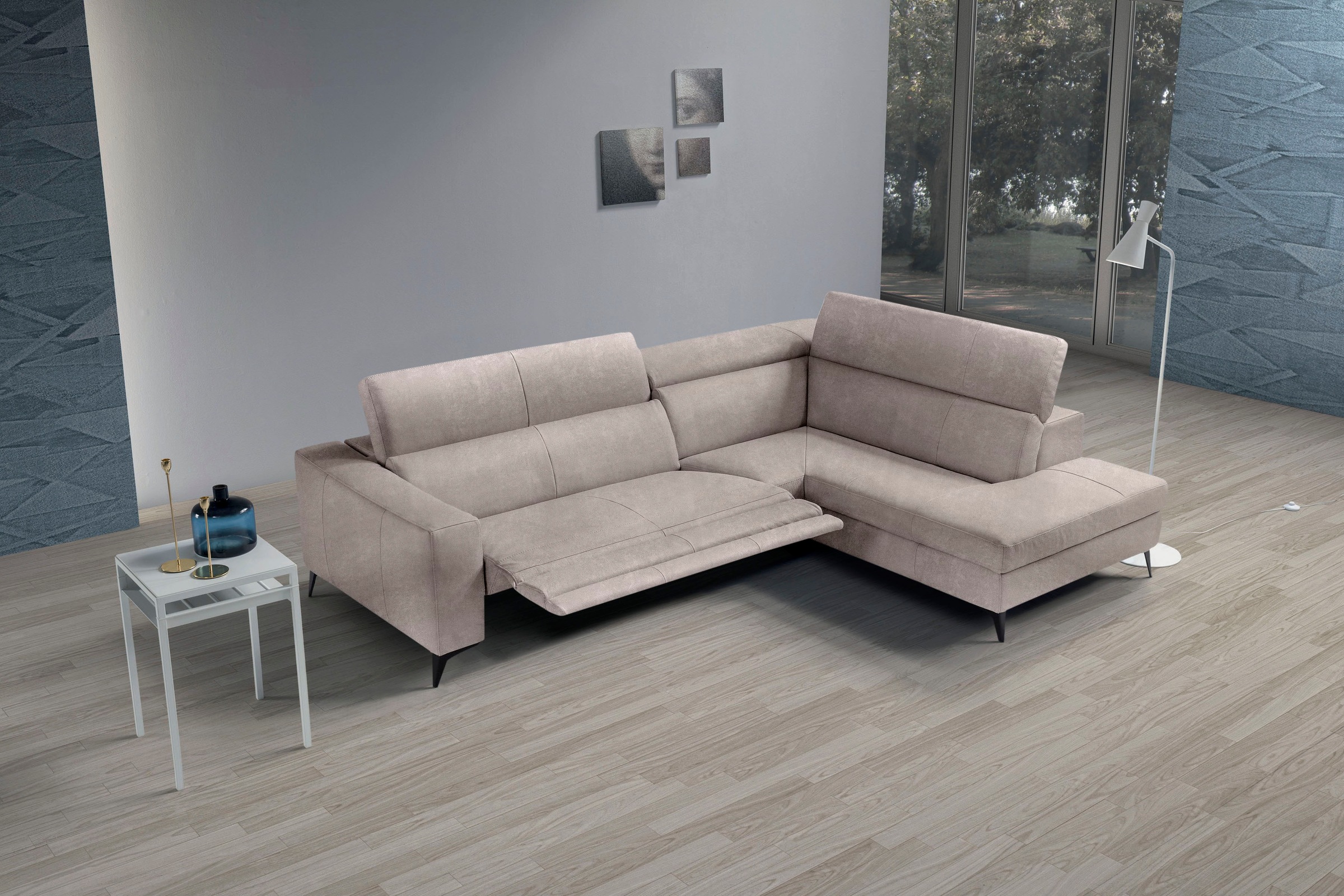Egoitaliano Ecksofa "Edith, Designsofa mit hohem Sitzkomfort, L-Form", inkl günstig online kaufen