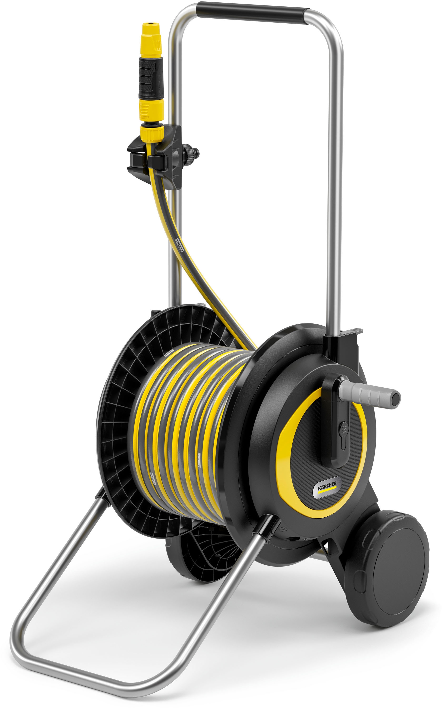 Schlauchwagen KÄRCHER, B:47,5cm H:89,6cm T:56,5cm, schwarz, Kunststoff, Metall, Schlauchtrommeln, "HT 3.20 Set"