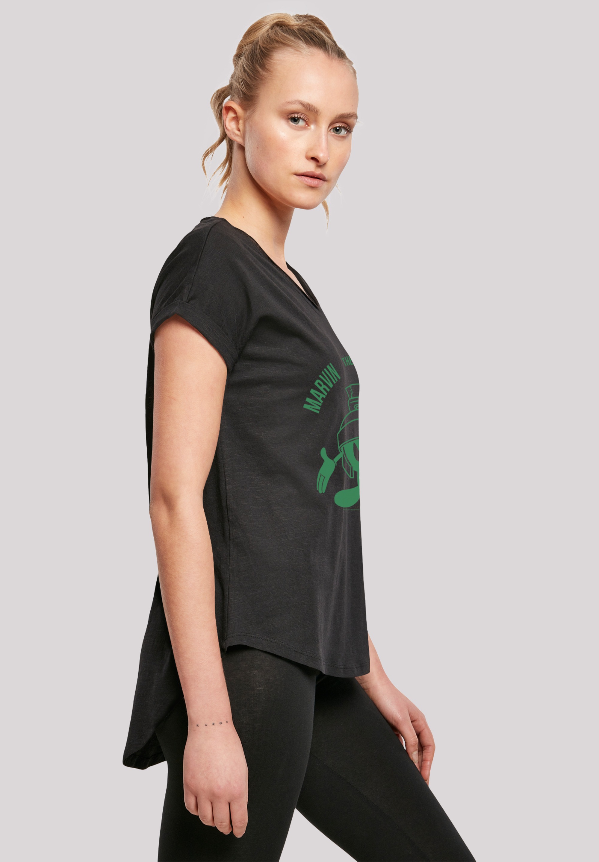 F4NT4STIC T-Shirt »Looney Tunes Marvin The Martian Large Head«, Damen,Premium Merch,Lang,Longshirt,Bedruckt