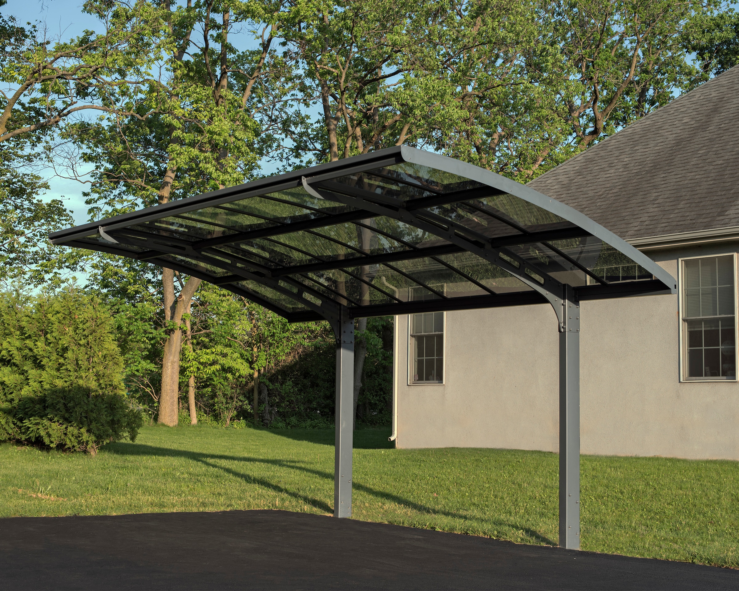 Palram - Canopia Einzelcarport »Arizona«, Aluminium, 544 cm, Anthrazit, 100% UV-geschützt