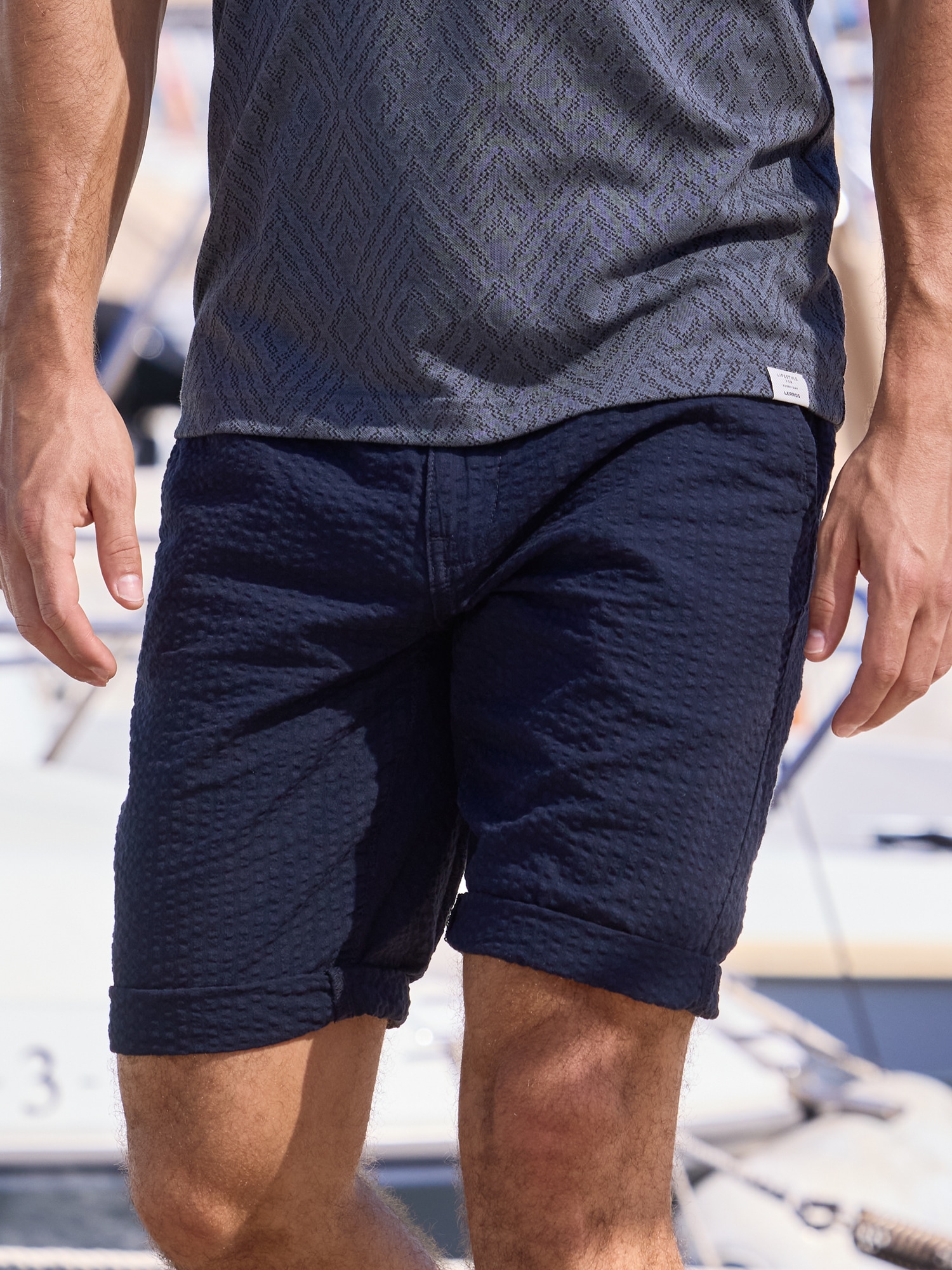LERROS 1100000002199 "Chino-Shorts aus Baumwolle in leichter Seersucker-Qualität"
