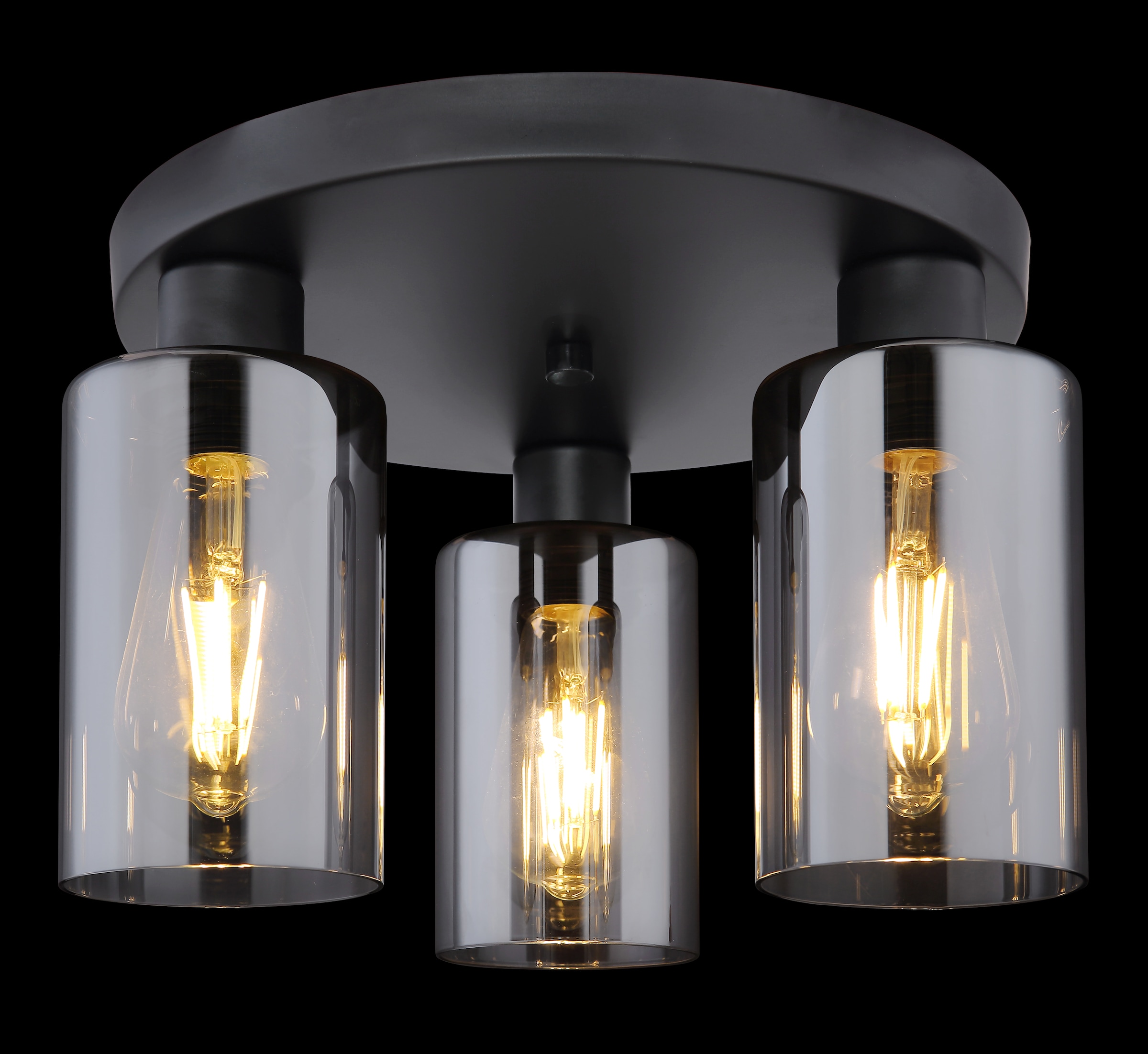 GLOBO LIGHTING Deckenleuchte »HADERA«, Leuchtmittel E27 | ohne Leuchtmittel, Deckenlampe/Glas ruchfarben/Wohnzimmer/Flur/ø: 340mm
