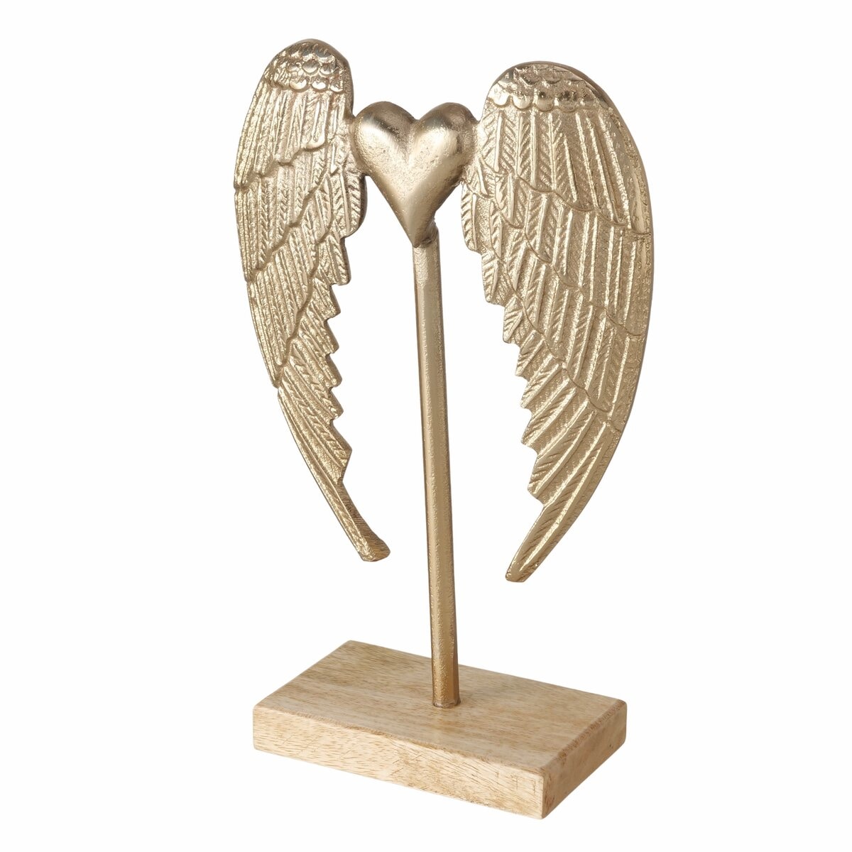OTTO home Dekoobjekt »1 Stück, Lovangel Gold, Herz- und Engelsflügel-Form, edler Glanz« Ausdrucksstarke Herz- und Engelsflügel-Form, Höhe 33,5 cm