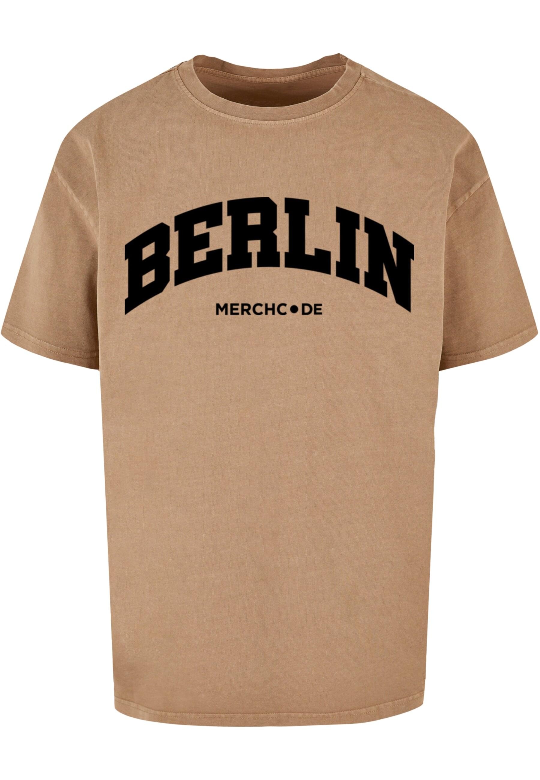 Merchcode T-Shirt "Merchcode Herren Berlin Wording - Acid Washed Oversize T günstig online kaufen