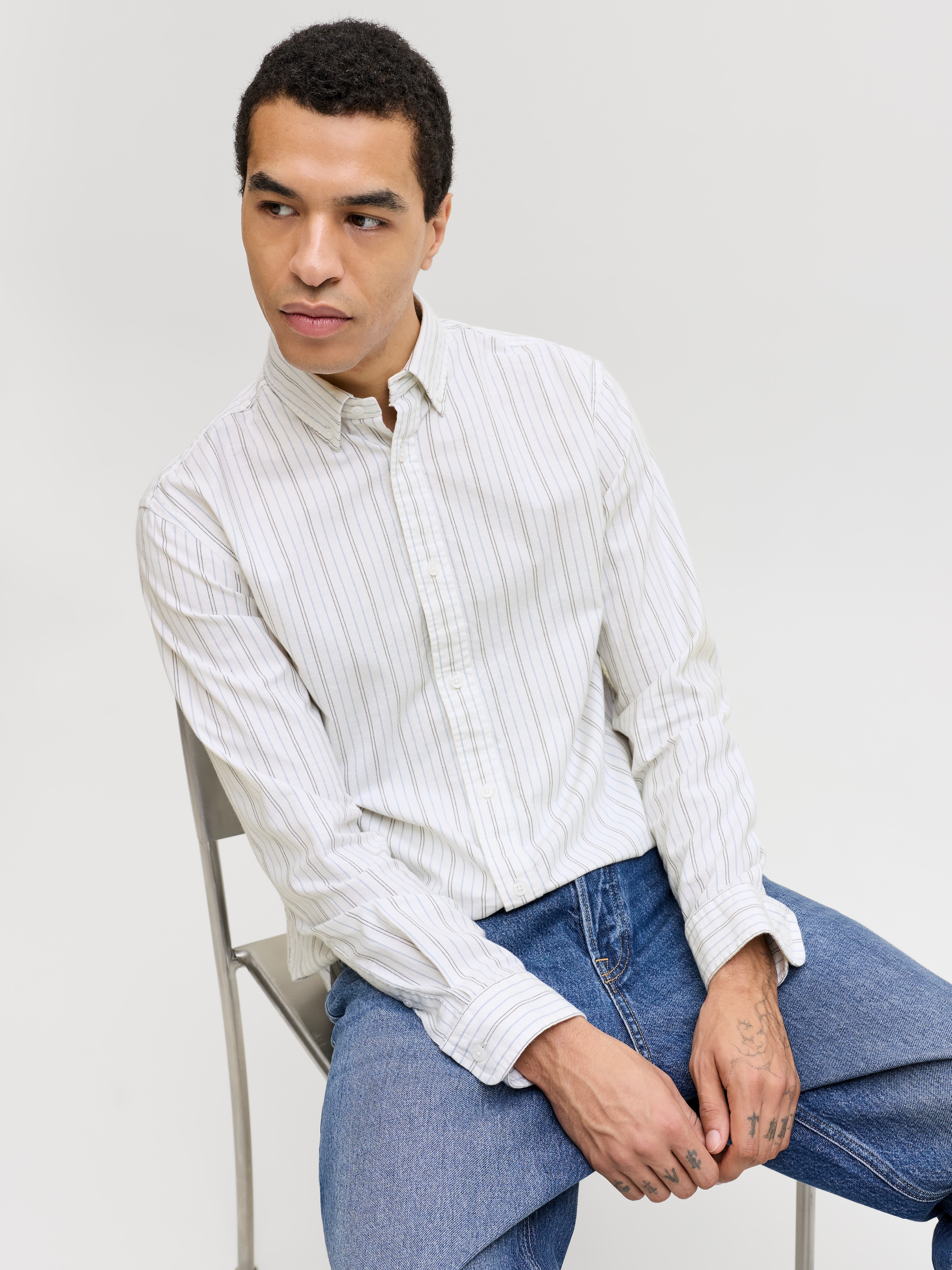 Jack & Jones »JPRBLUHARVEY OXFORD L/S SHIRT SN« Baumwolle, regular fit