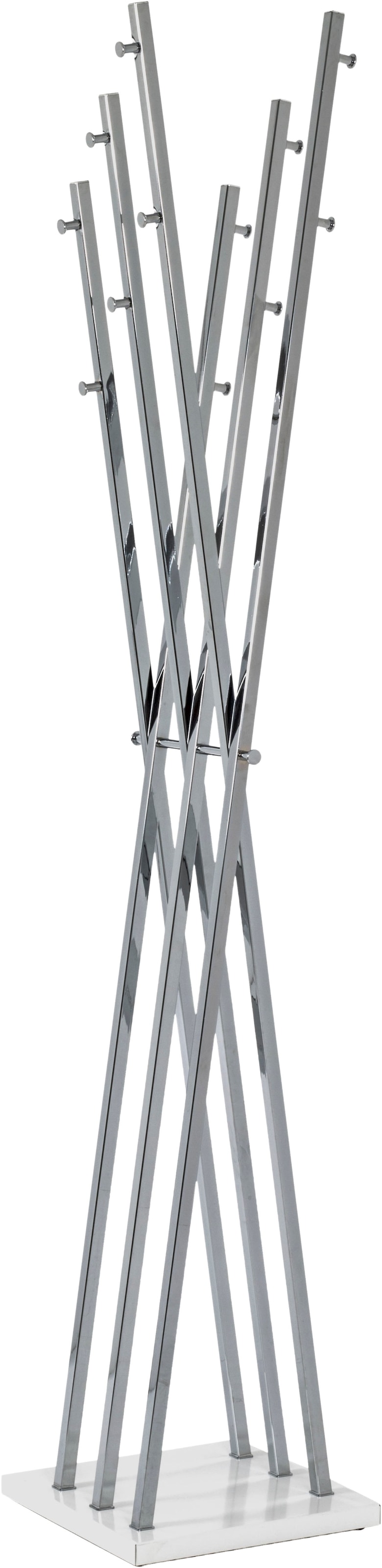 HAKU Garderobenständer »Kleiderständer, Standgarderobe« quadratisch - aus Metall Silber - B/T/H 35/35/186 cm