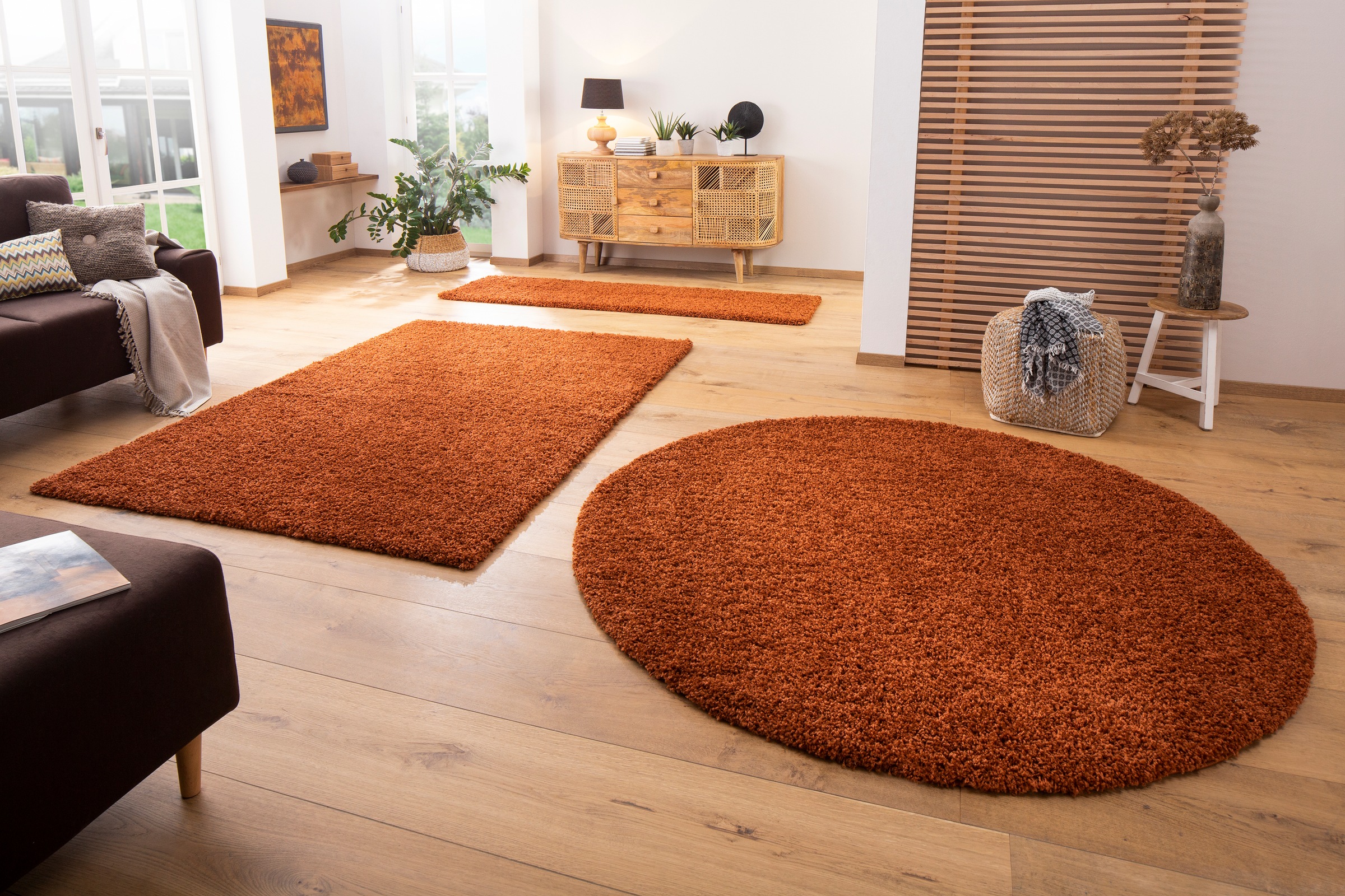 | Uni Hochflor-Teppich weich einfarbig, besonders affaire kuschelig BAUR Farben, rechteckig, »Viva«, Home und