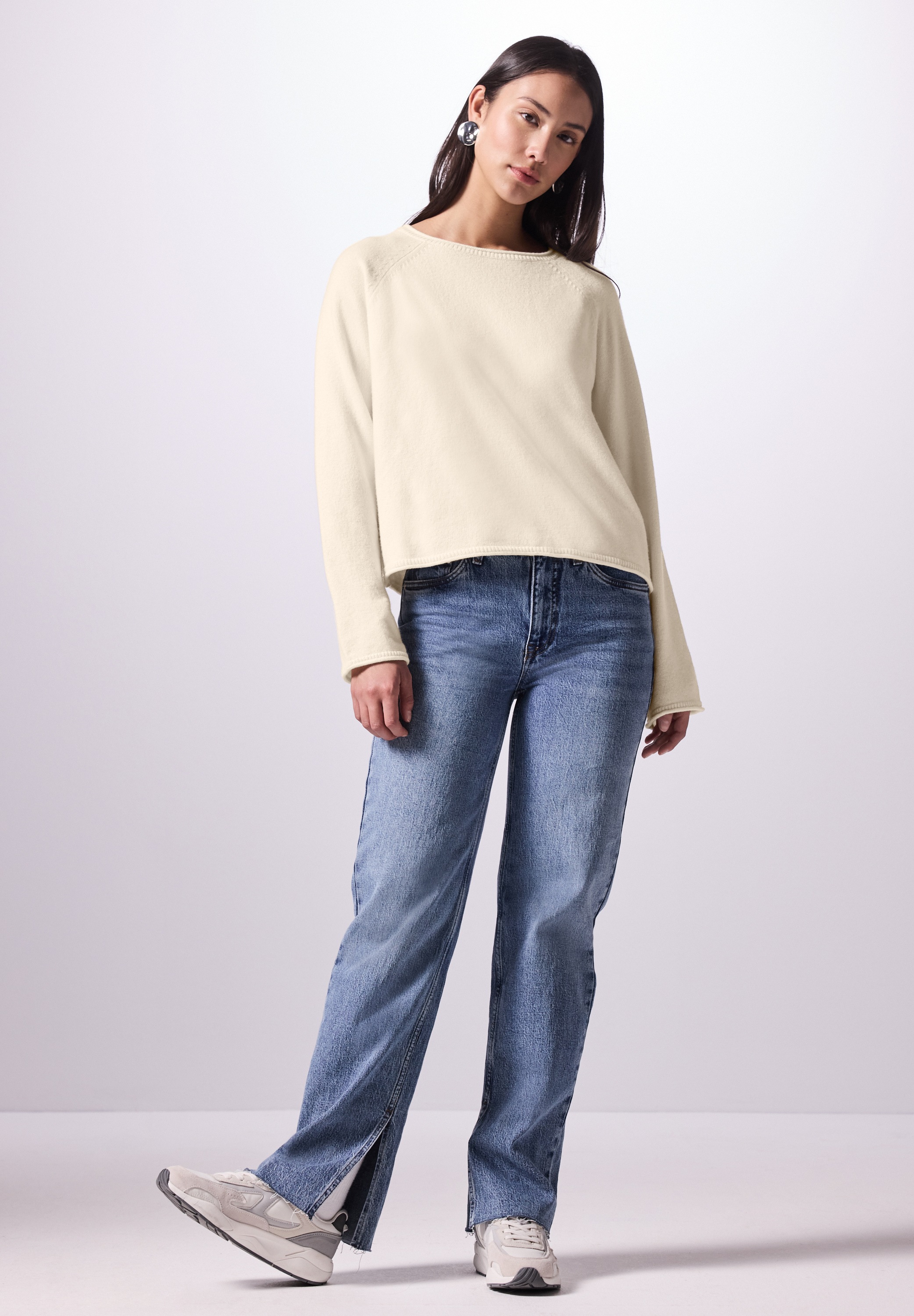 STREET ONE STUDIO Strickpullover, aus softem Materialmix