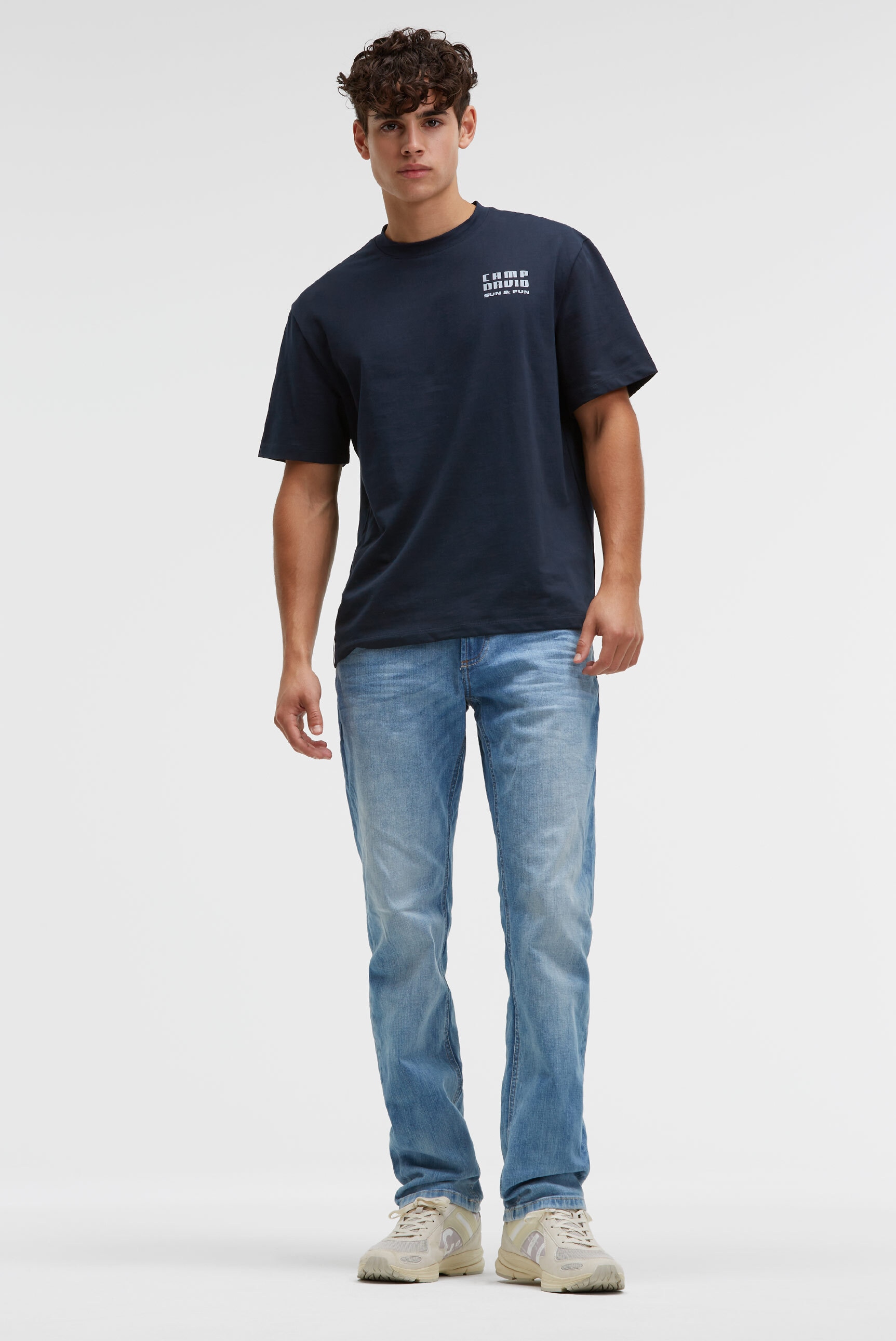 CAMP DAVID Rundhalsshirt aus Baumwolle