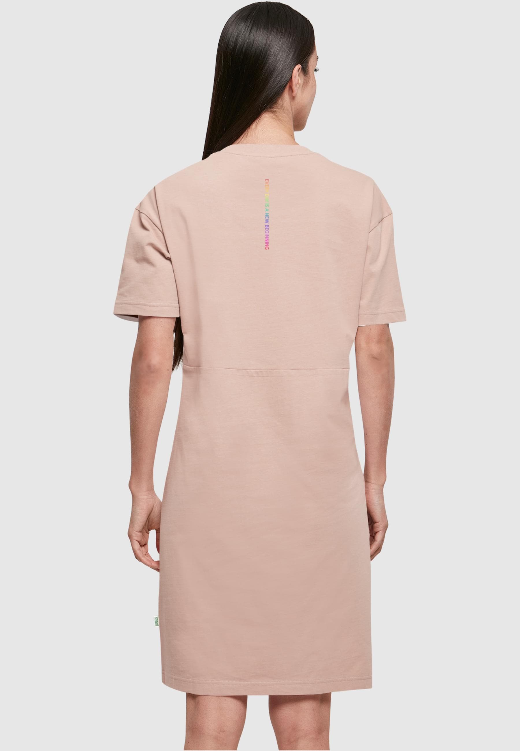 Merchcode Shirtkleid »Merchcode Damen Ladies Hope Rainbow Oversized Slit Tee Dress«, (1 tlg.)