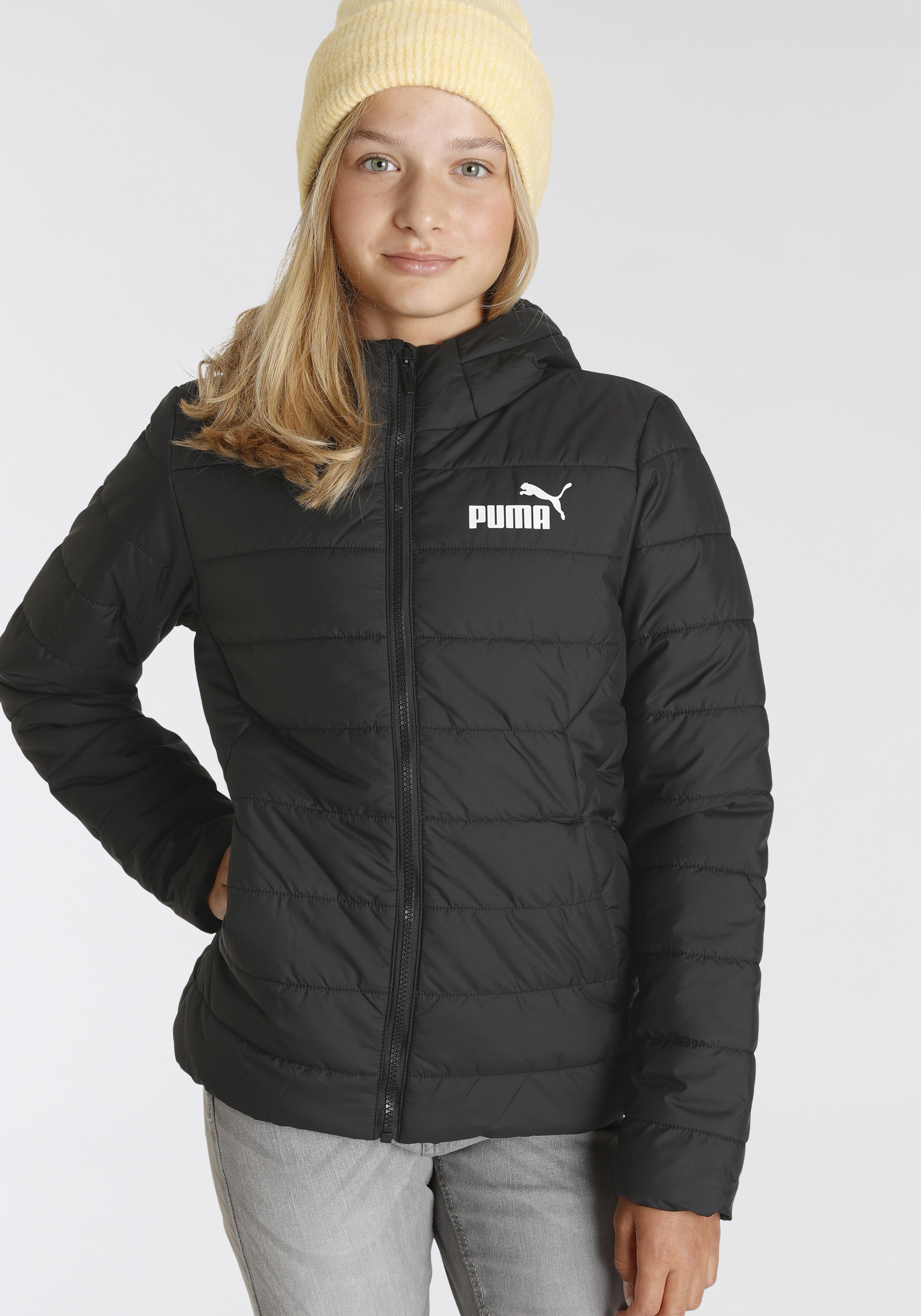 Steppjacke »ESS HOODED PADDED JACKET - für Kinder«, mit Kapuze