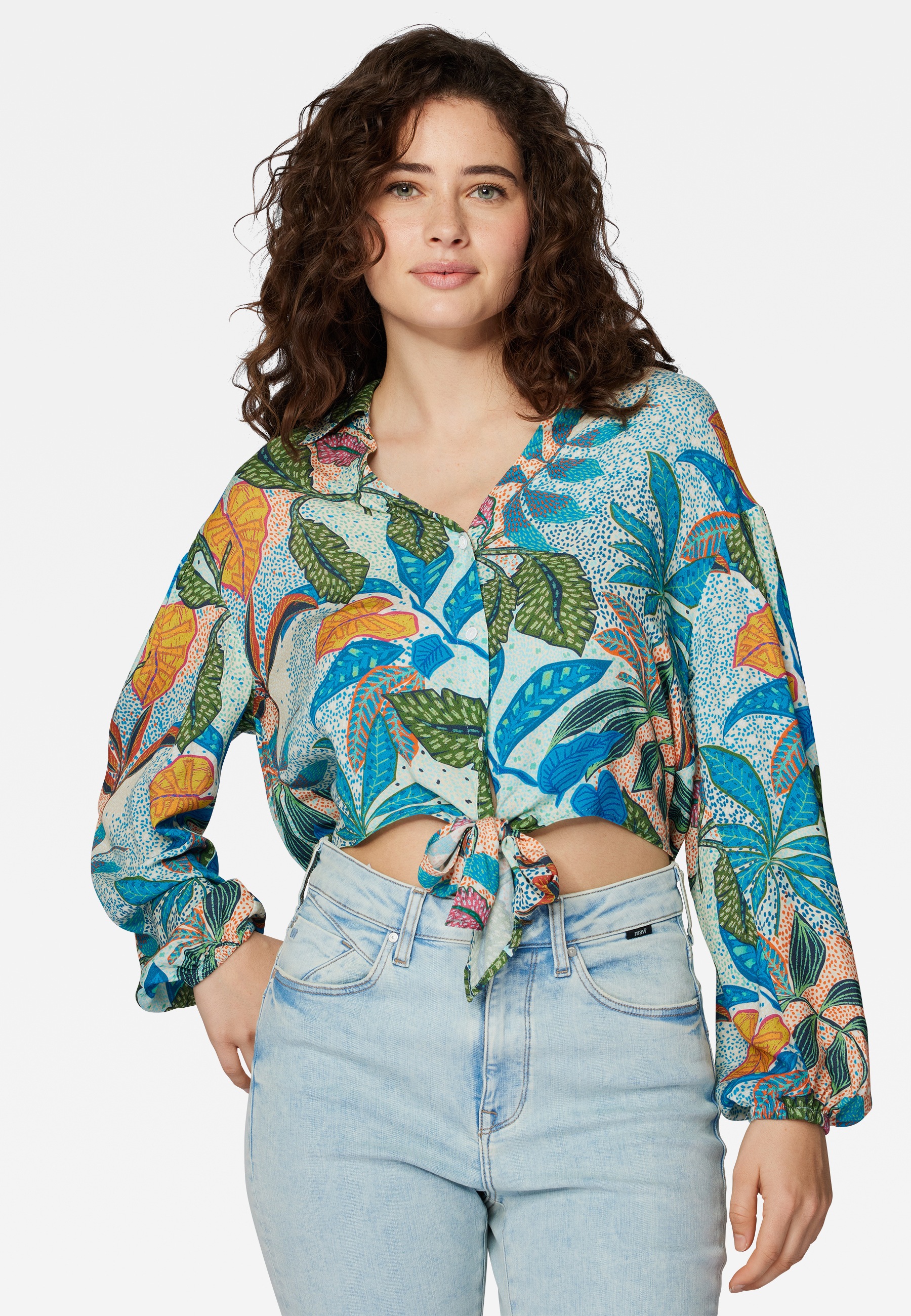 Mavi Langarmbluse »LONG SLEEVE SHIRT«, Geknotete Bluse