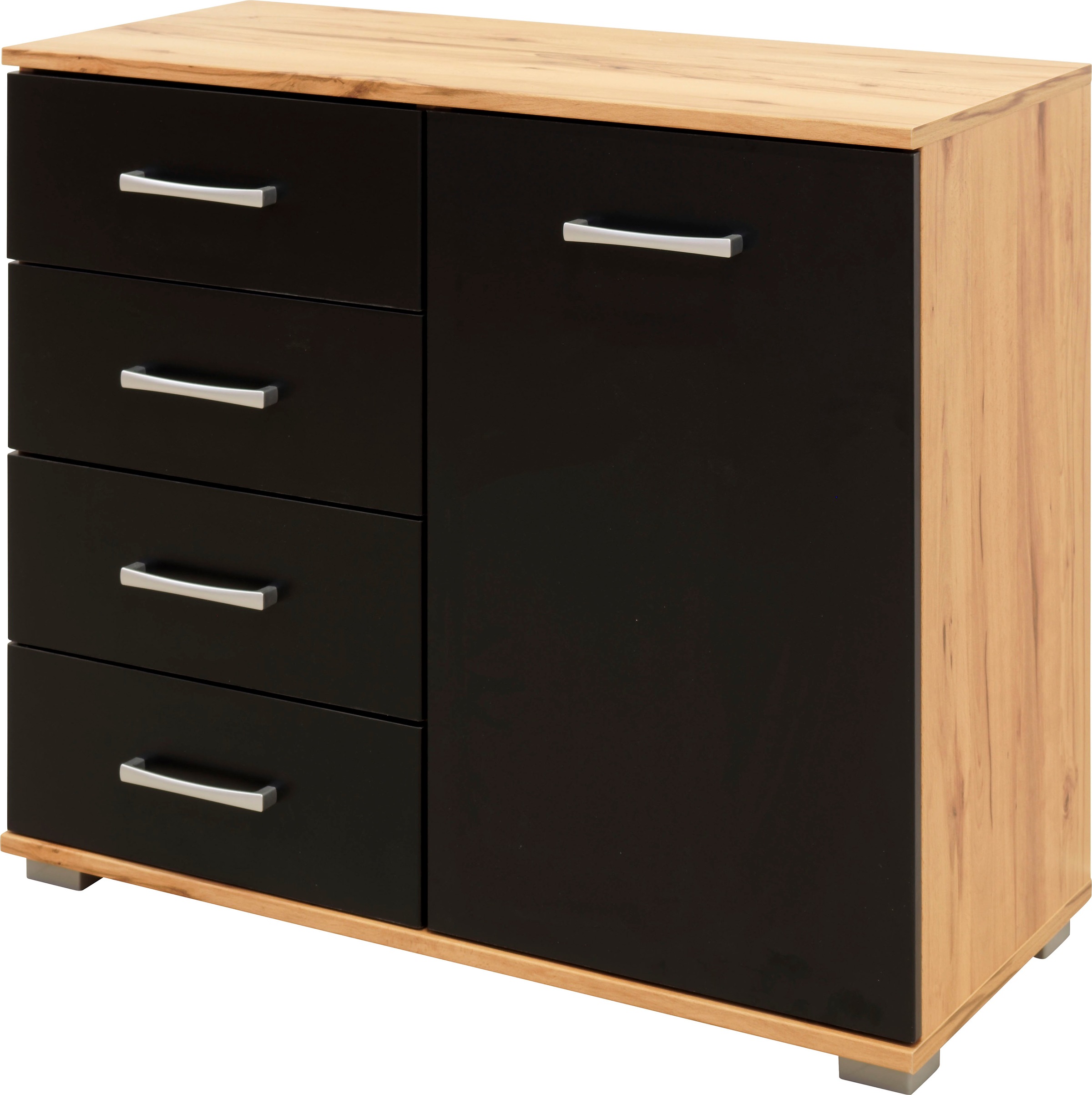 priess Kombikommode "Barcelona mit 4 Schubkästen und Tür in 6 Farben" günstig online kaufen