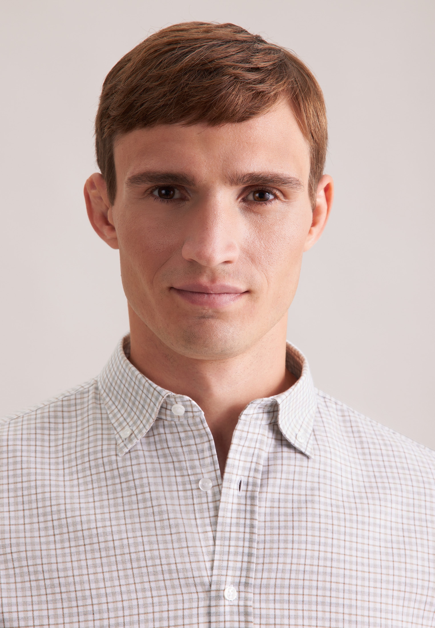 seidensticker Flanellhemd »Schwarze Rose«, Slim 1/1 Button-Down-Kragen Karo