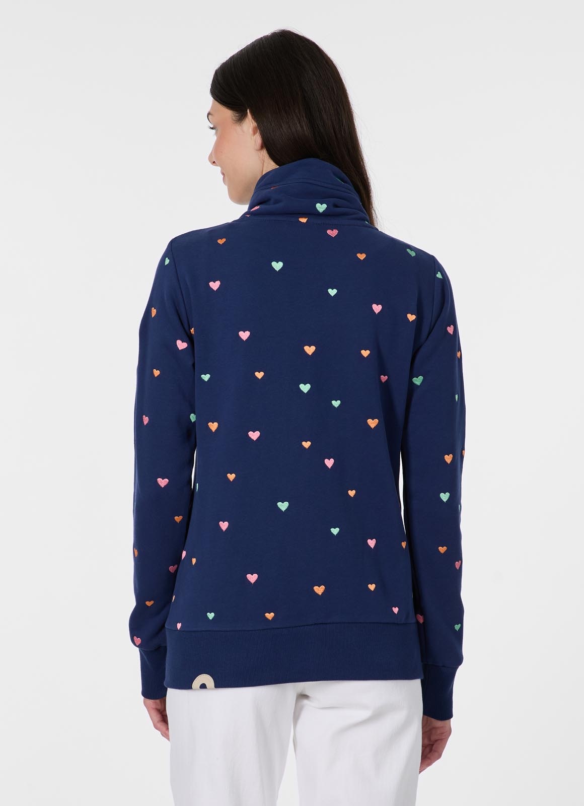 Ragwear Sweatjacke "RONETTE HEARTS" Baumwollmischung, innen unbrushed, leic günstig online kaufen