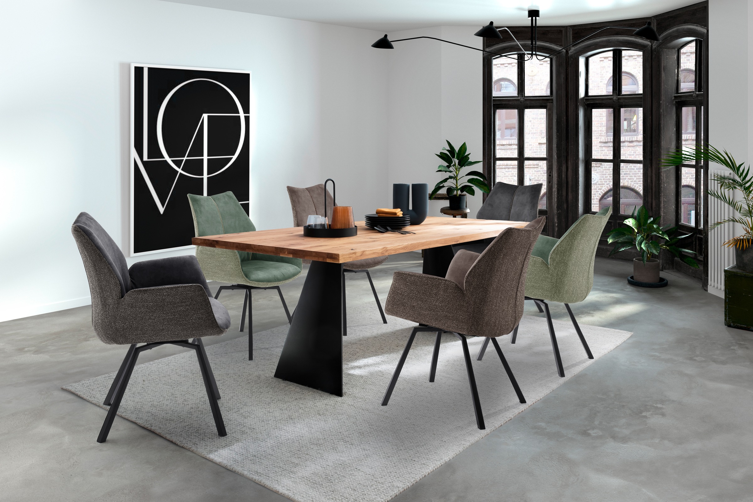 MCA furniture Armlehnstuhl "Tacoma" (Set) 2 Stk.2er Set in Vintage Velourso günstig online kaufen