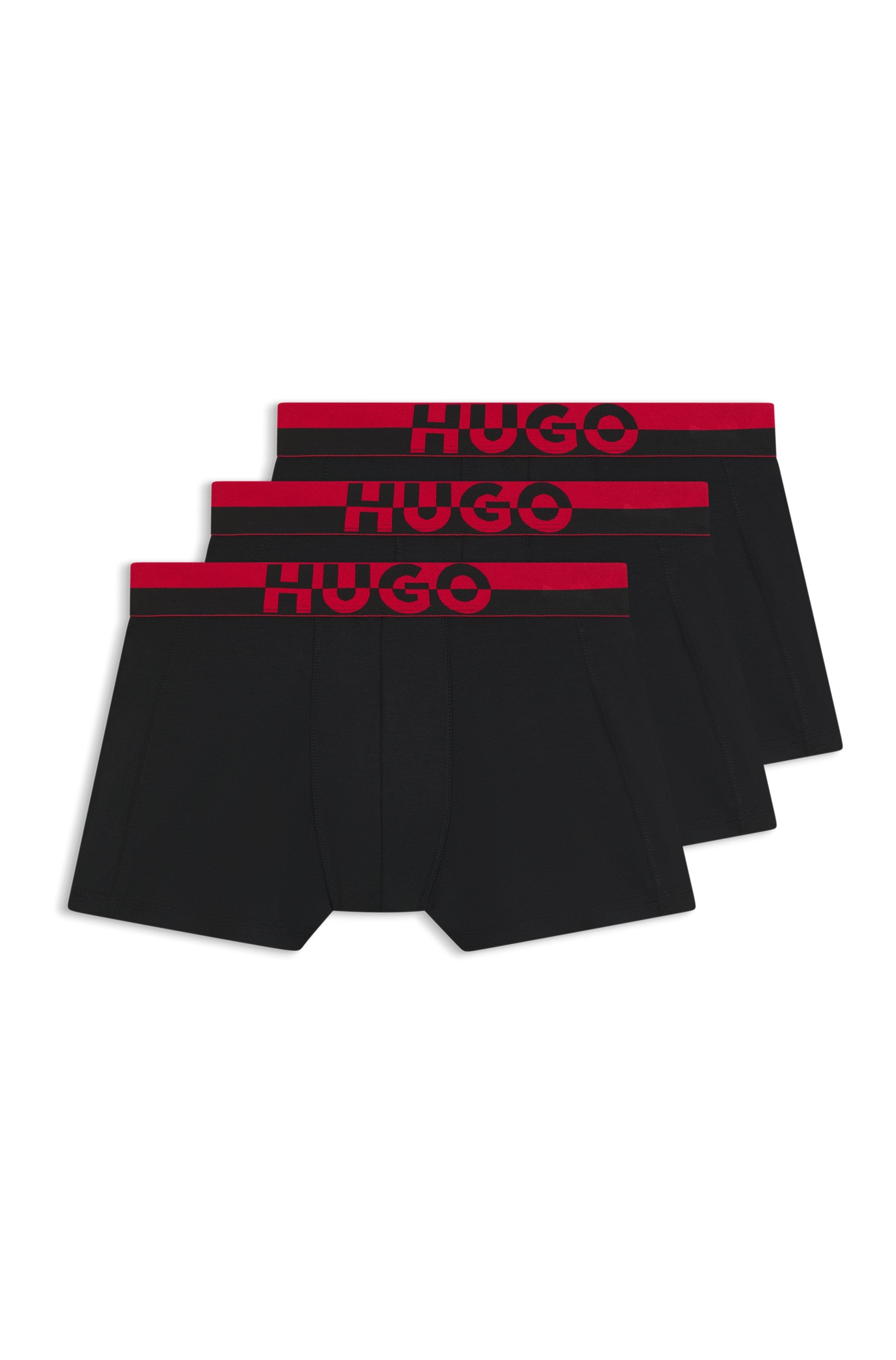 HUGO Underwear Boxershorts "TRUNK TR. SPLIT LOGO", 3 Stk. enganliegend, kur günstig online kaufen