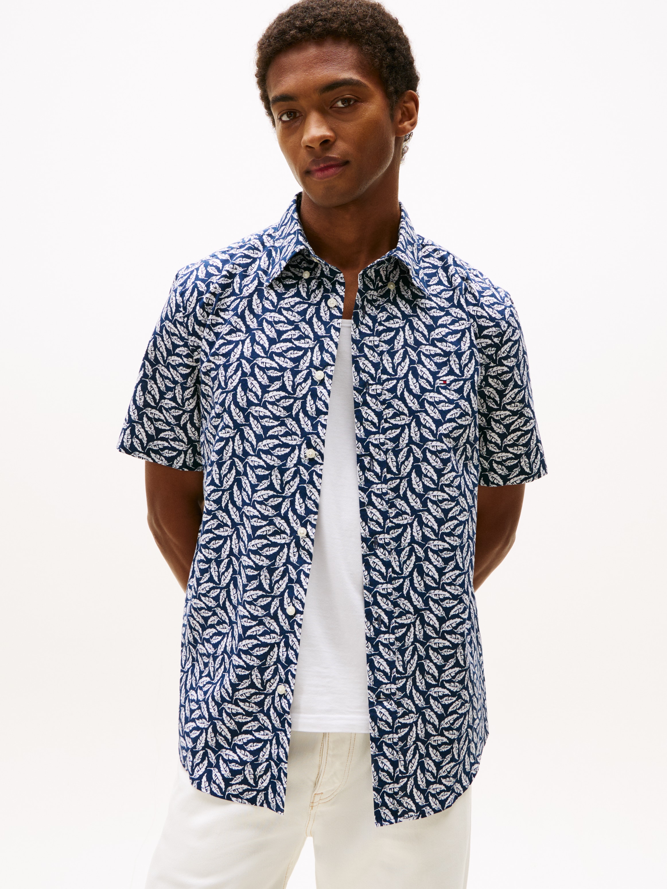 Tommy Hilfiger Kurzarmhemd "LINEN BLEND PRINT S/S RF SHIRT", modischer Prin günstig online kaufen
