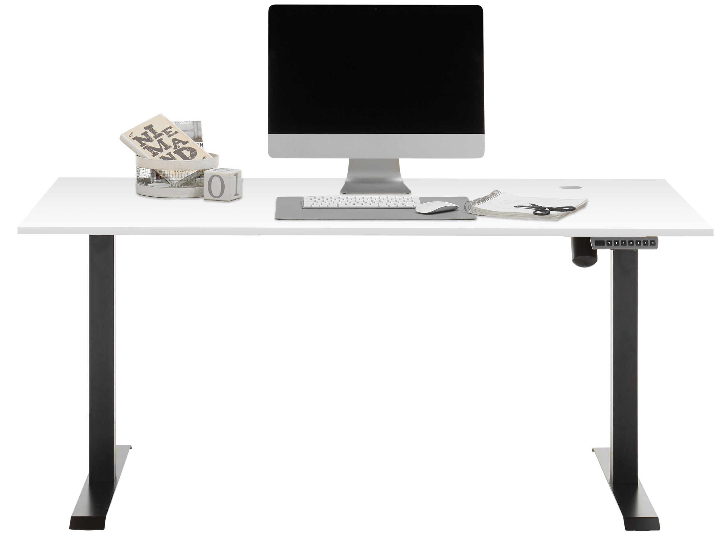 Schreibtisch »Tim, elektrisch höhenverstellbarer Desk«, mit Anzeige und 4...