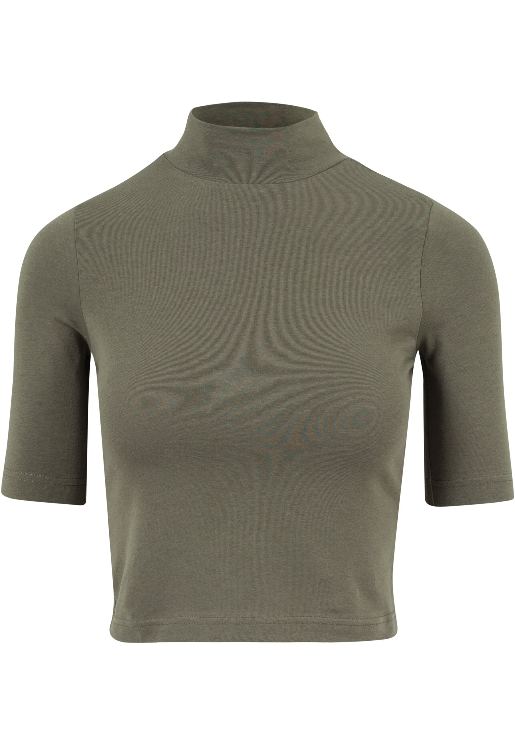URBAN CLASSICS Tee«, BAUR (1 kaufen »Damen T-Shirt | tlg.) Turtleneck Cropped für Ladies