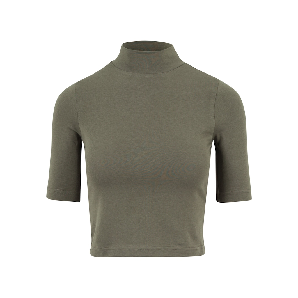 URBAN CLASSICS T-Shirt »Urban Classics Damen Ladies Cropped Turtleneck Tee«, (1 tlg.)