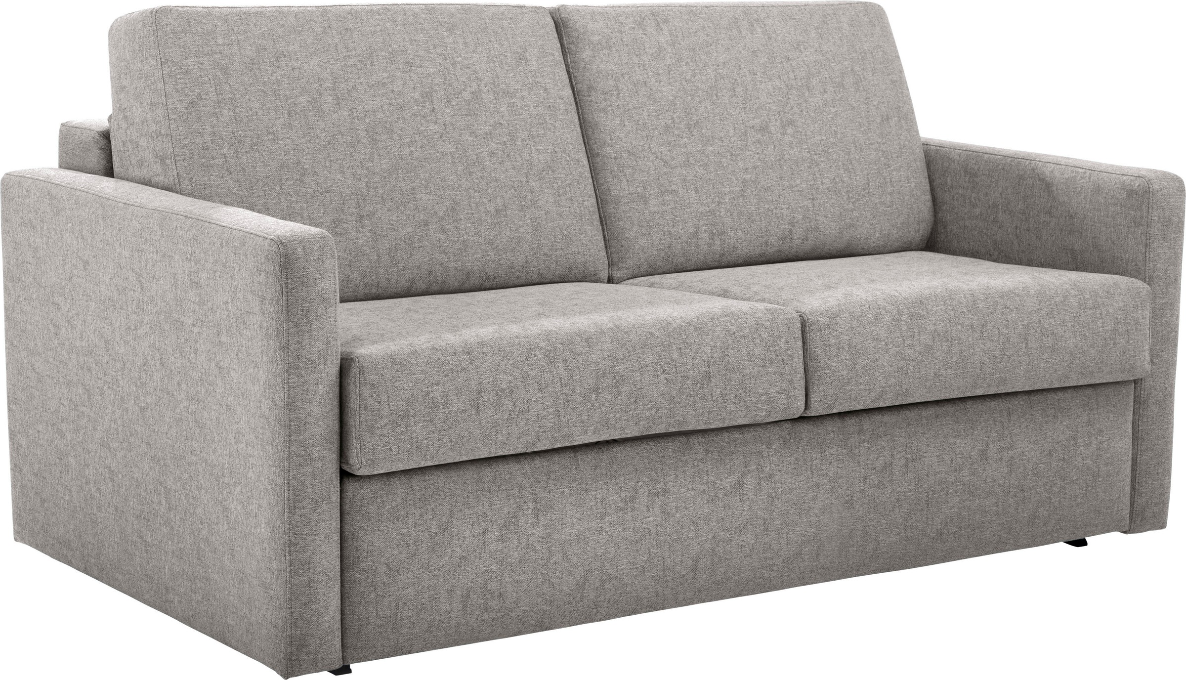 Schlafsofa HOME AFFAIRE "Goldpoint 162 cm, Dauerschläfer, Liegefläche 120/200cm", grau (hellgrau), B:162cm H:85cm T:100cm, Struktur weich: (100% Polyester);Luxus-Microfaser weich: (100% Polyester), Sofas, Schlafsofa, 2-Sitzer mit Bettfunktion, Bonell-Fede 5