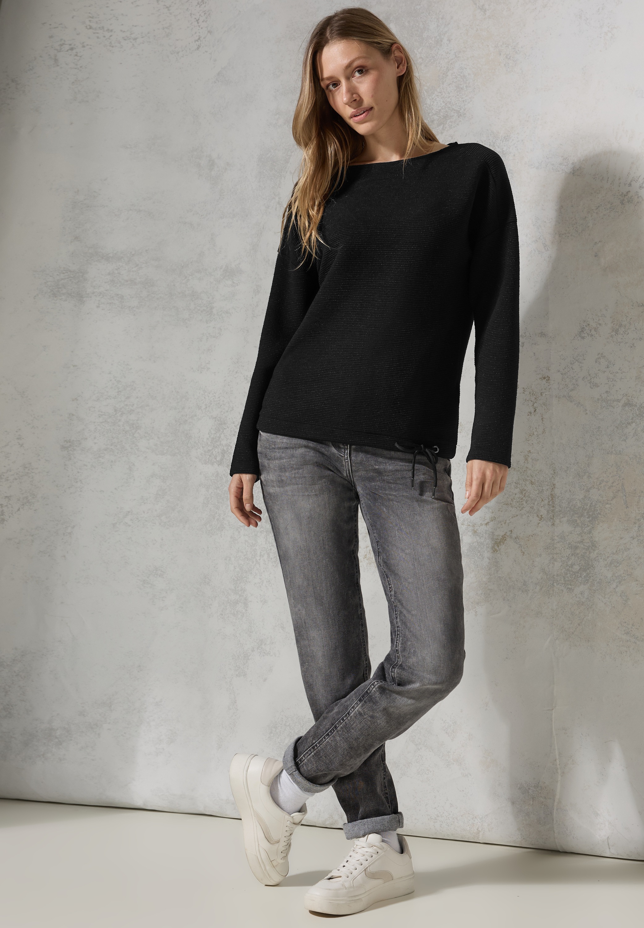 Cecil Langarmshirt, mit Ottoman-Struktur