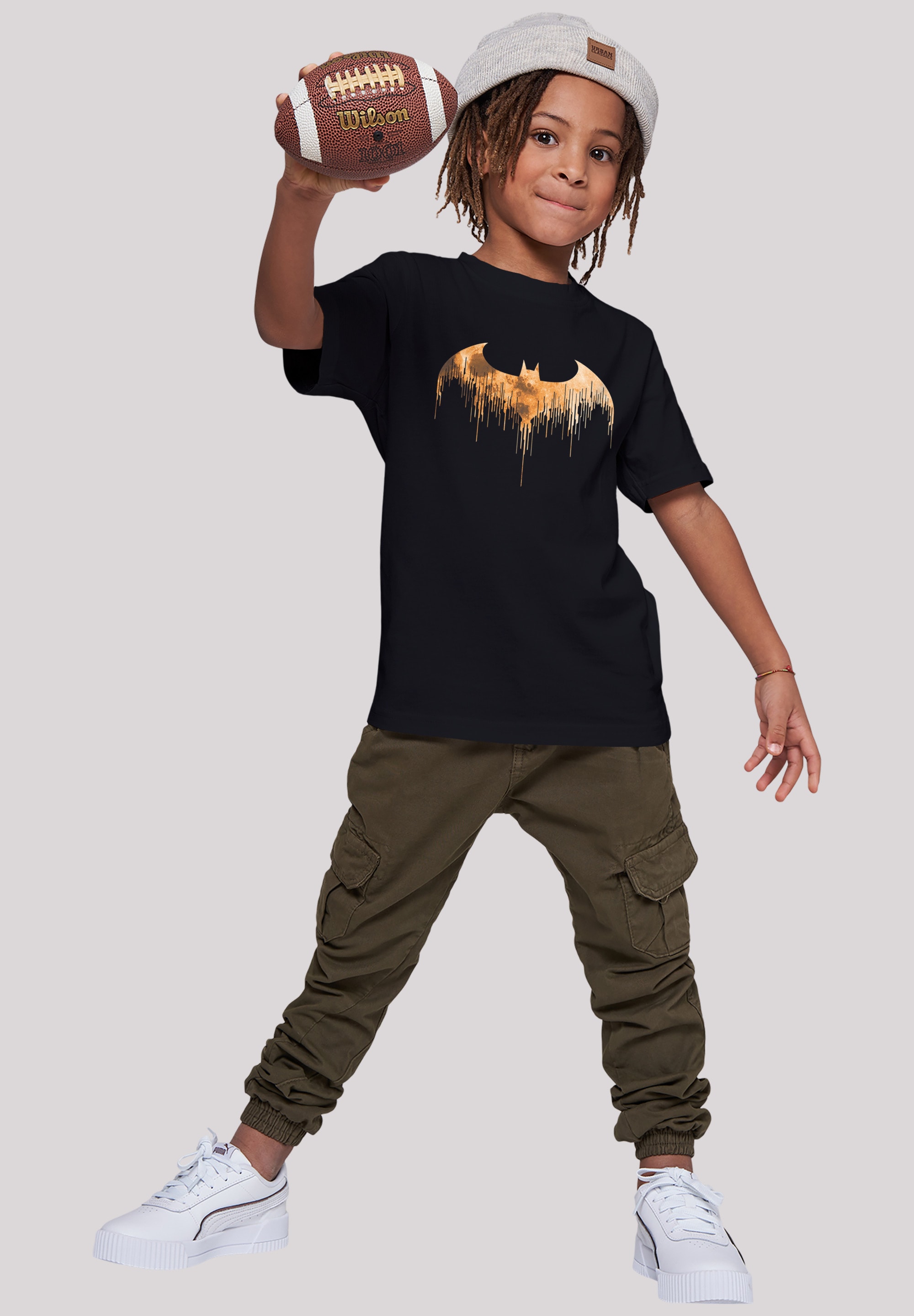 BAUR Arkham Kinder,Premium Knight Comics bestellen Moon Merch,Jungen,Mädchen,Bedruckt T-Shirt Batman F4NT4STIC Logo«, online »DC | Unisex Halloween